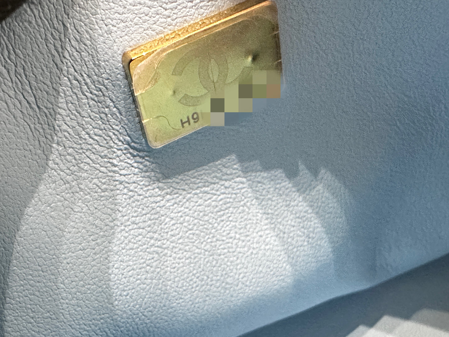 Chanel Small Classic Flap Ligth Blue Caviar Light Gold Hardware