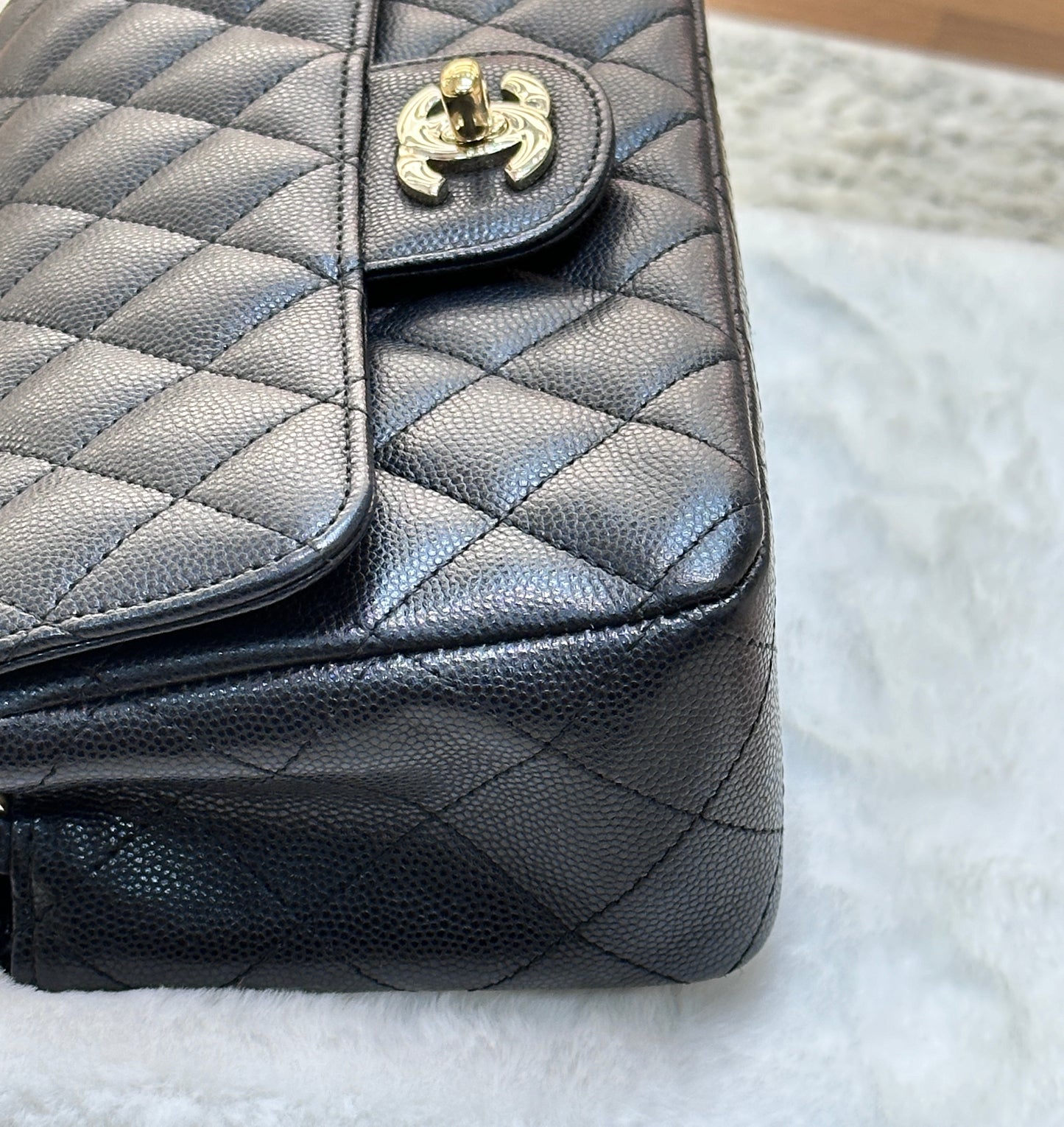 Chanel Mini Rectangular Classic Flap Black Bag GHW 17B