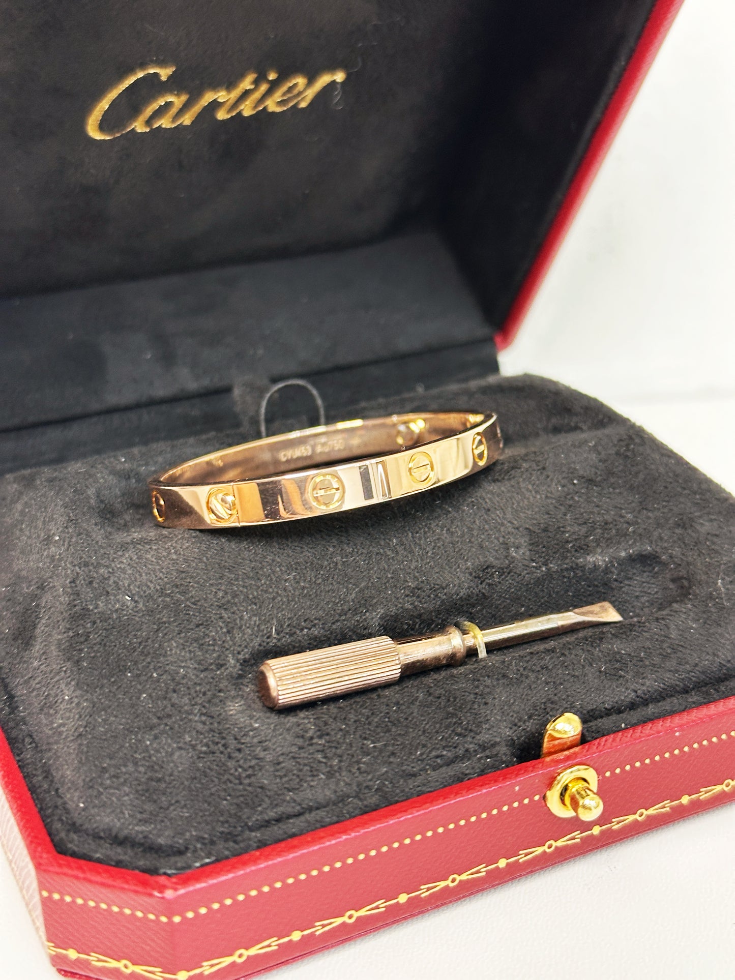 Cartier Love Bracelet Classic Model 18K Rose Gold CVU XXX