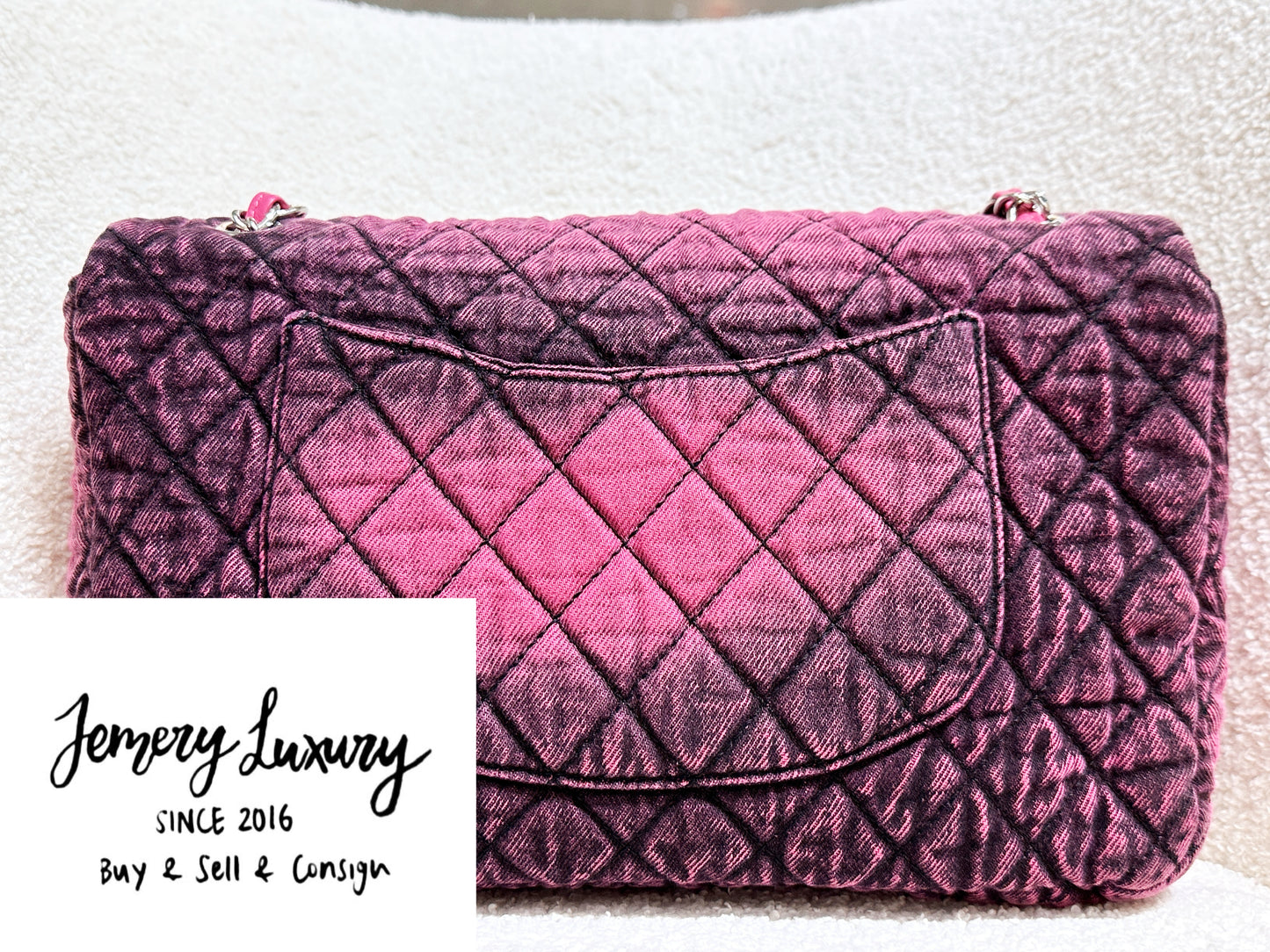 Chanel Denim Quilted Denimpression Flap Red Black