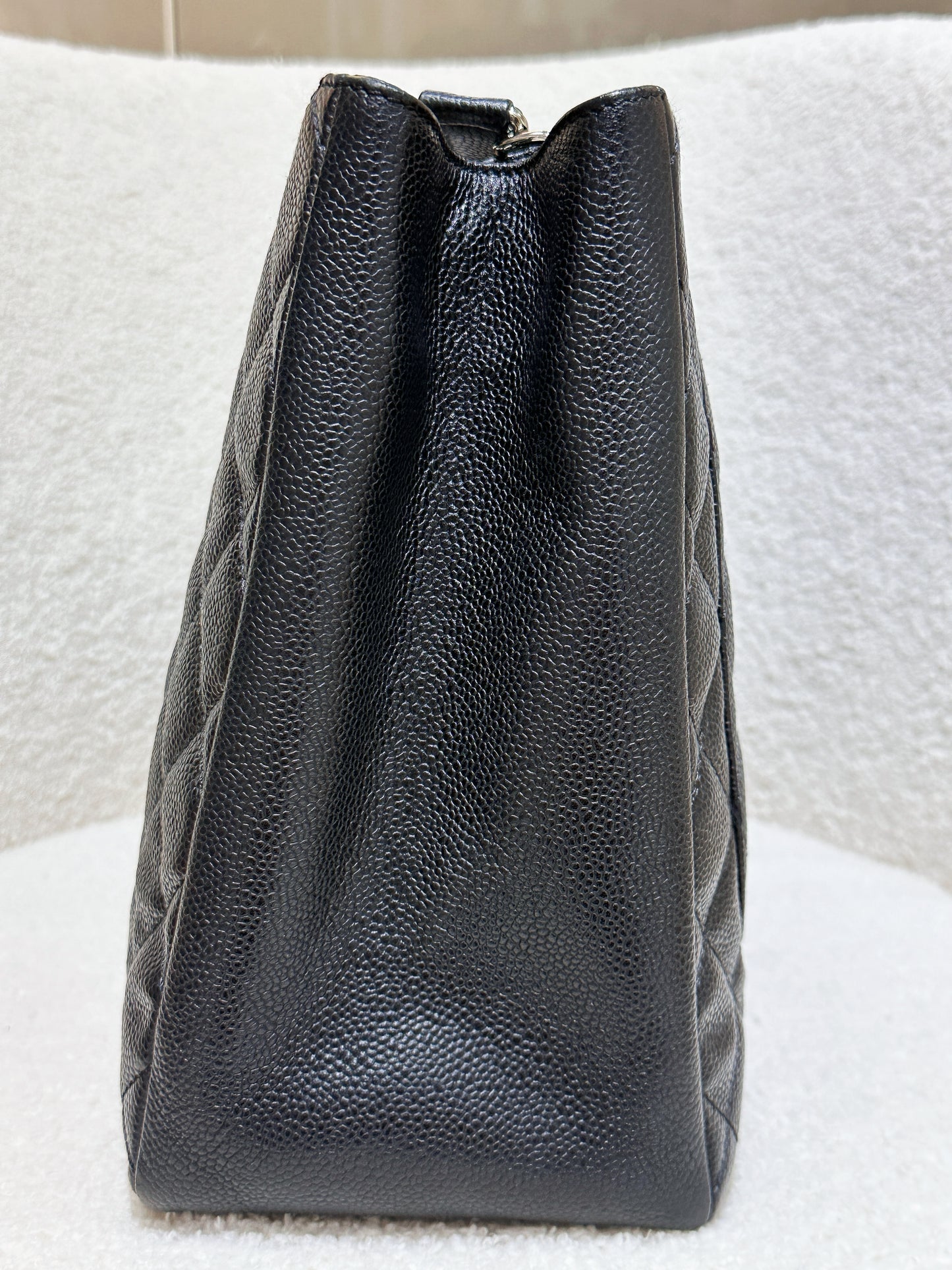 Chanel Caviar Grand Shopping Tote GST Black SHW 1594 holo card