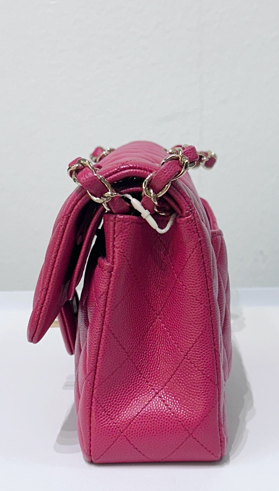 CHANEL Small Classic Double Flap Caviar Quilted Red GHW 