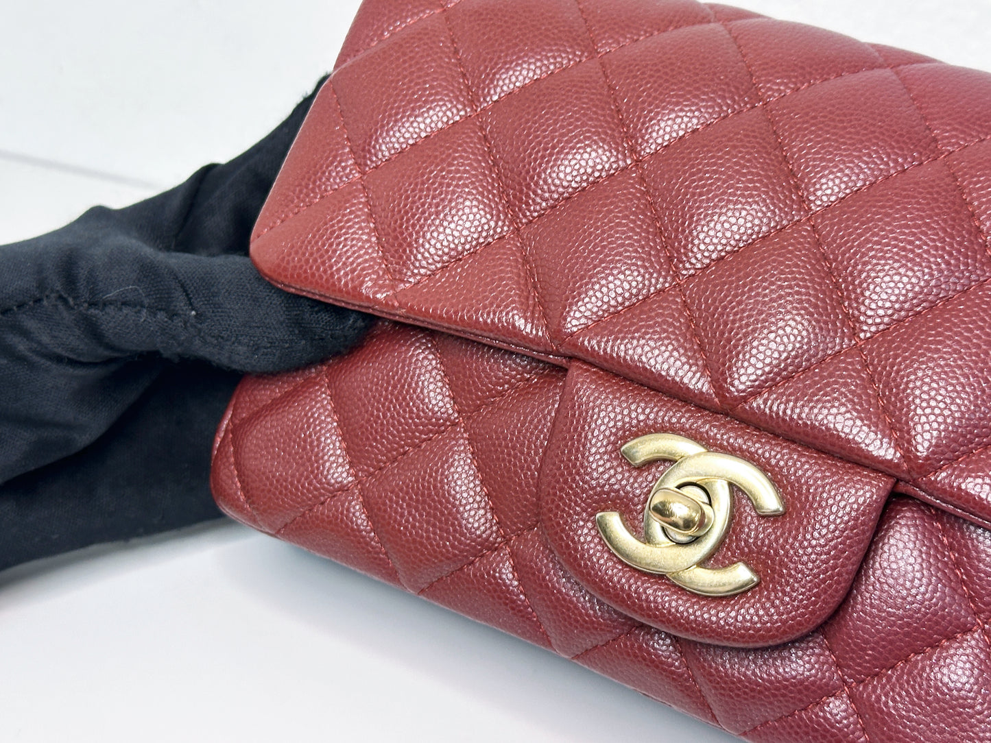 Chanel 18C Timeless Classic Mini Rectangular Flap Iridescent 2512 holo card