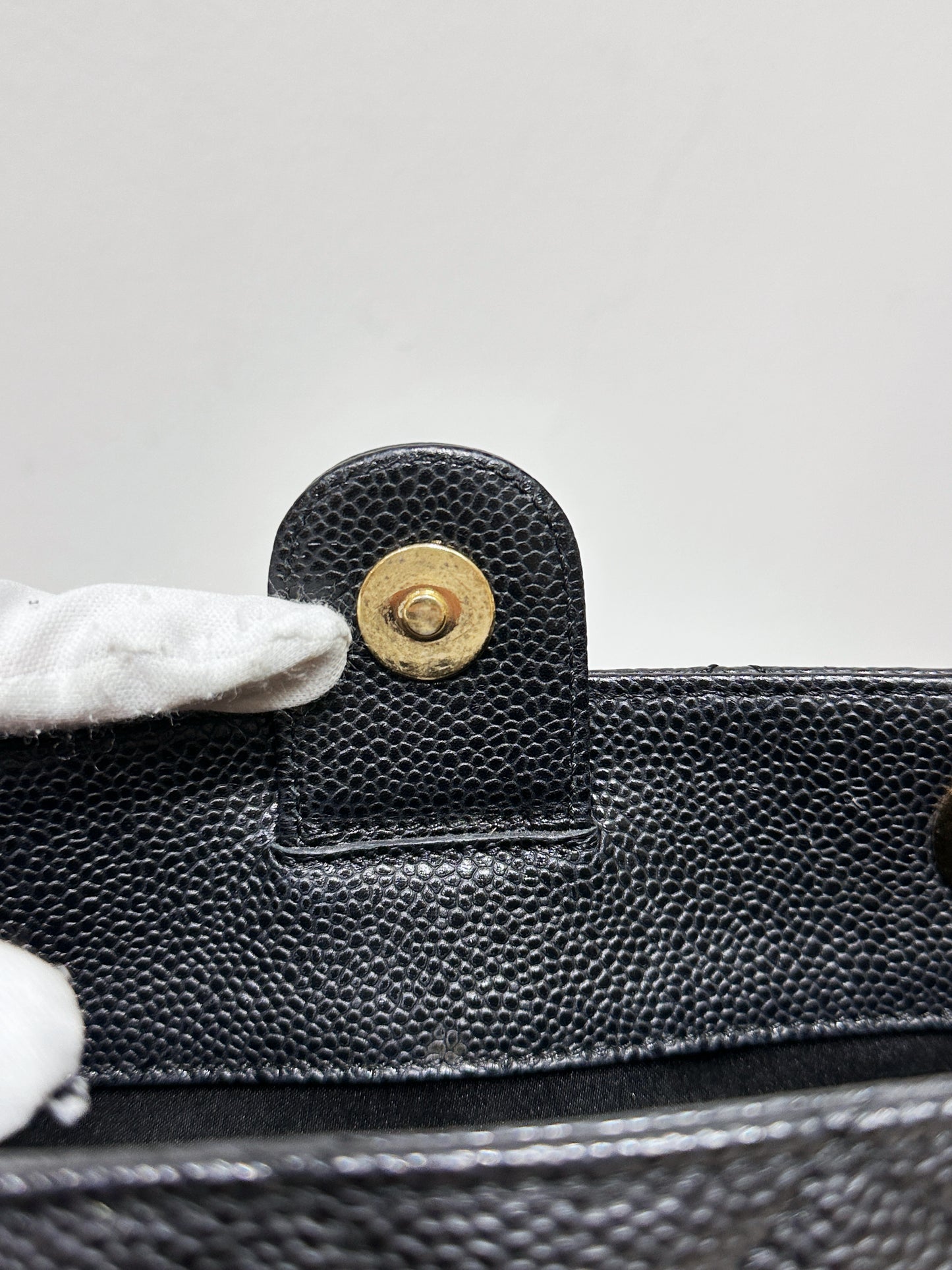 Chanel Caviar Quilted Petit Shopping Tote PST Black GHW 1602 holo card