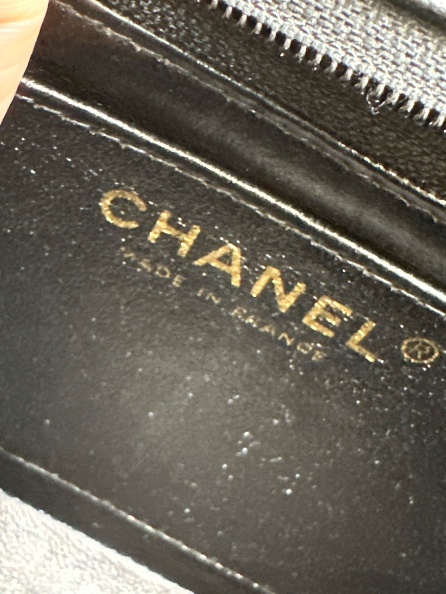 Chanel Mini Square Caviar Classic Flap Chain Shoulder Bag Black GHW(inside corner lightly touched)