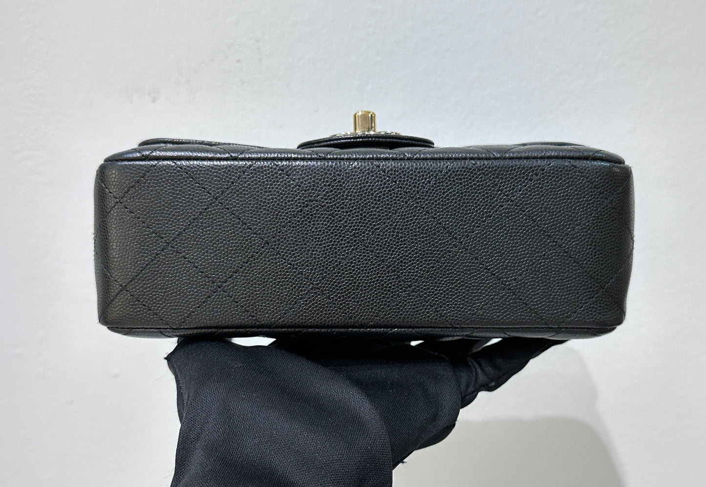 Chanel Mini Rectangular Classic Flap Black Bag GHW 17B