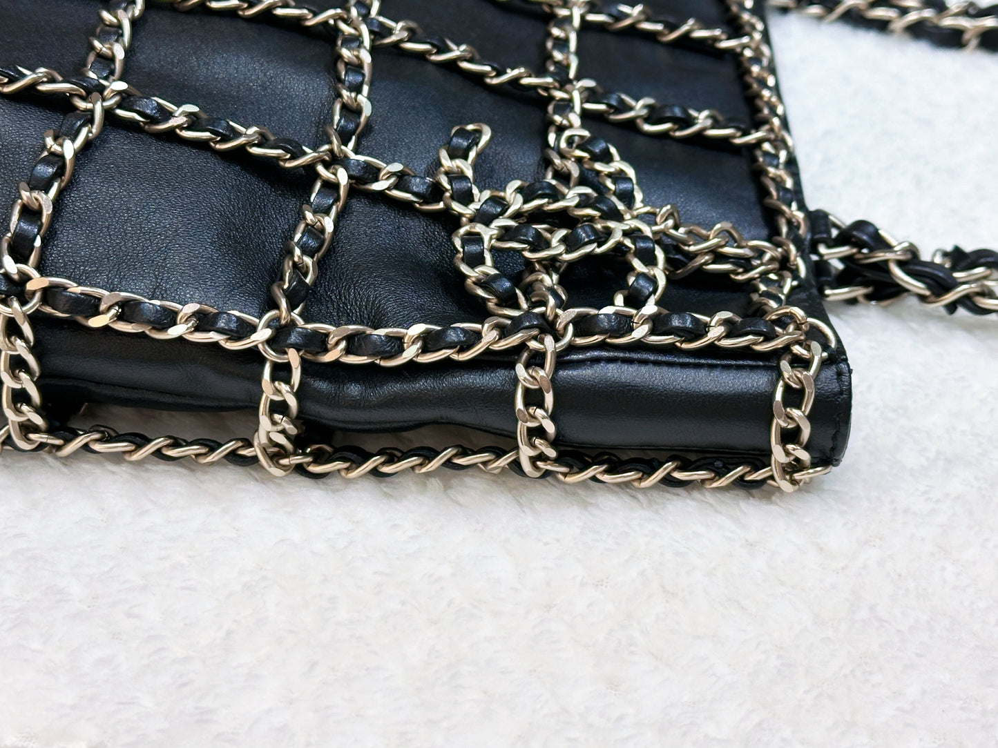 Chanel CC Lambskin Shopping Tote with Chain GHW 2875 holo card