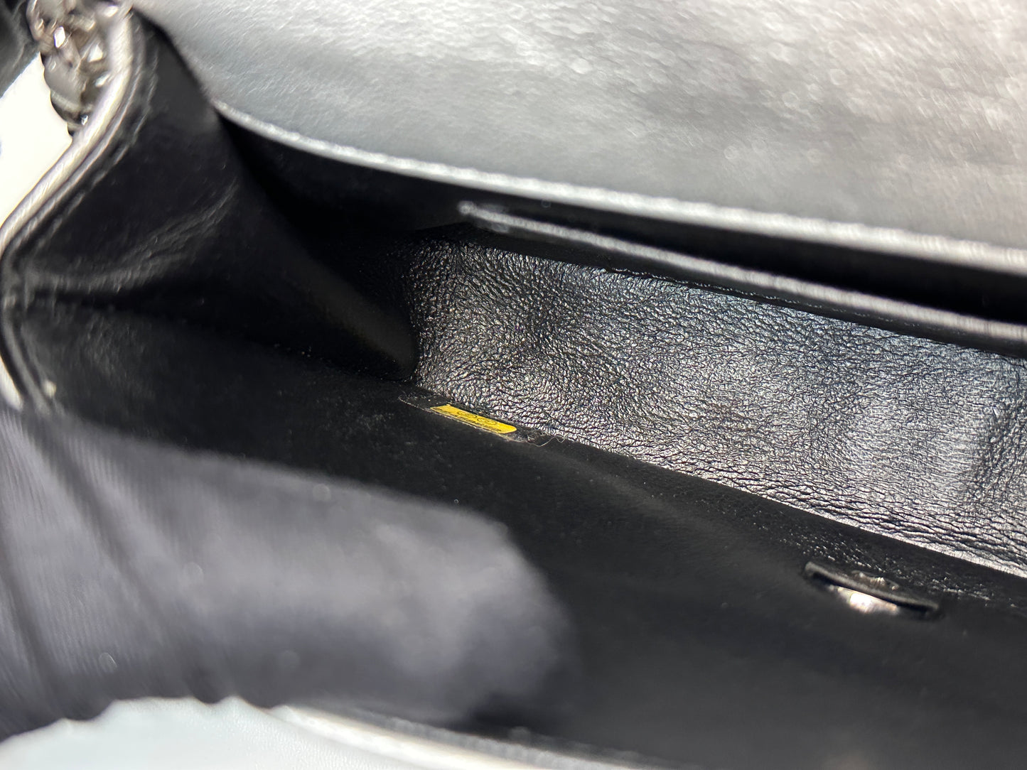 Chanel Mini Camellia Lambskin Shiny Silver SHW 2245 holo