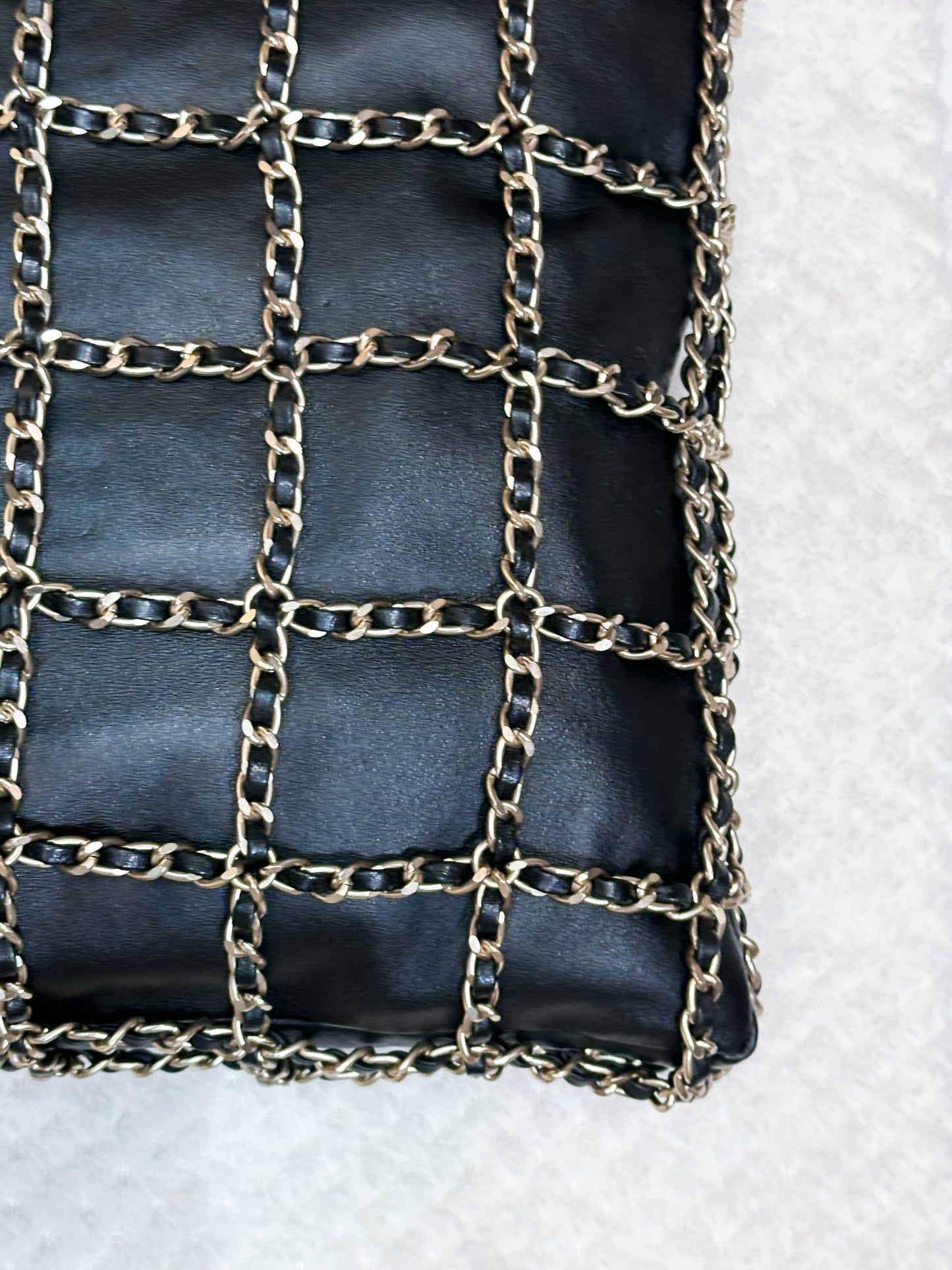Chanel CC Lambskin Shopping Tote with Chain GHW 2875 holo card