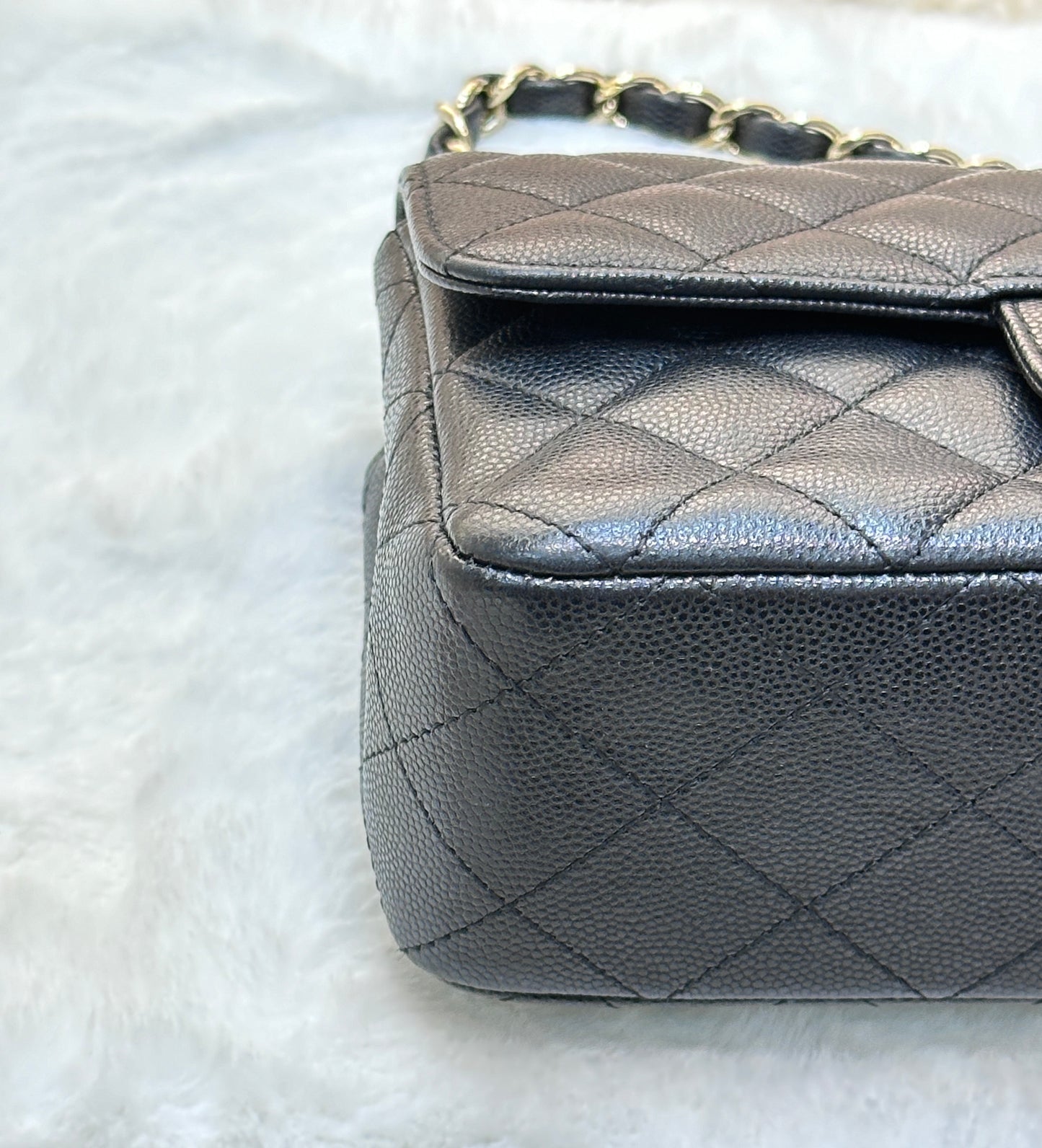Chanel Mini Rectangular Classic Flap Black Bag GHW 17B