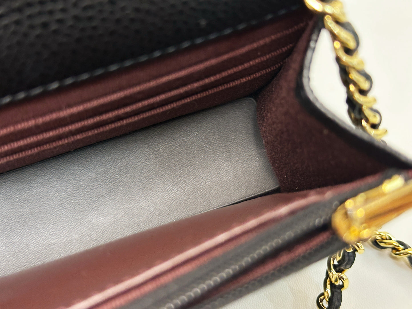 Chanel Classic Wallet on Chain Caviar Black GHW TJ8P microchip