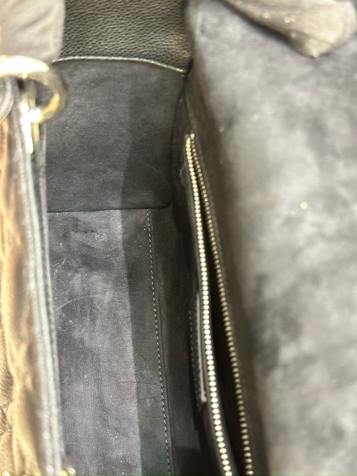 Christian Dior Medium Grained Cannage Calfskin Lady Dior Bag Black SHW