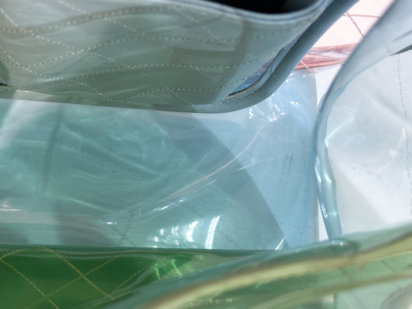 Chanel Coco Splash Bag Green/Pink/Blue 2584 holo card