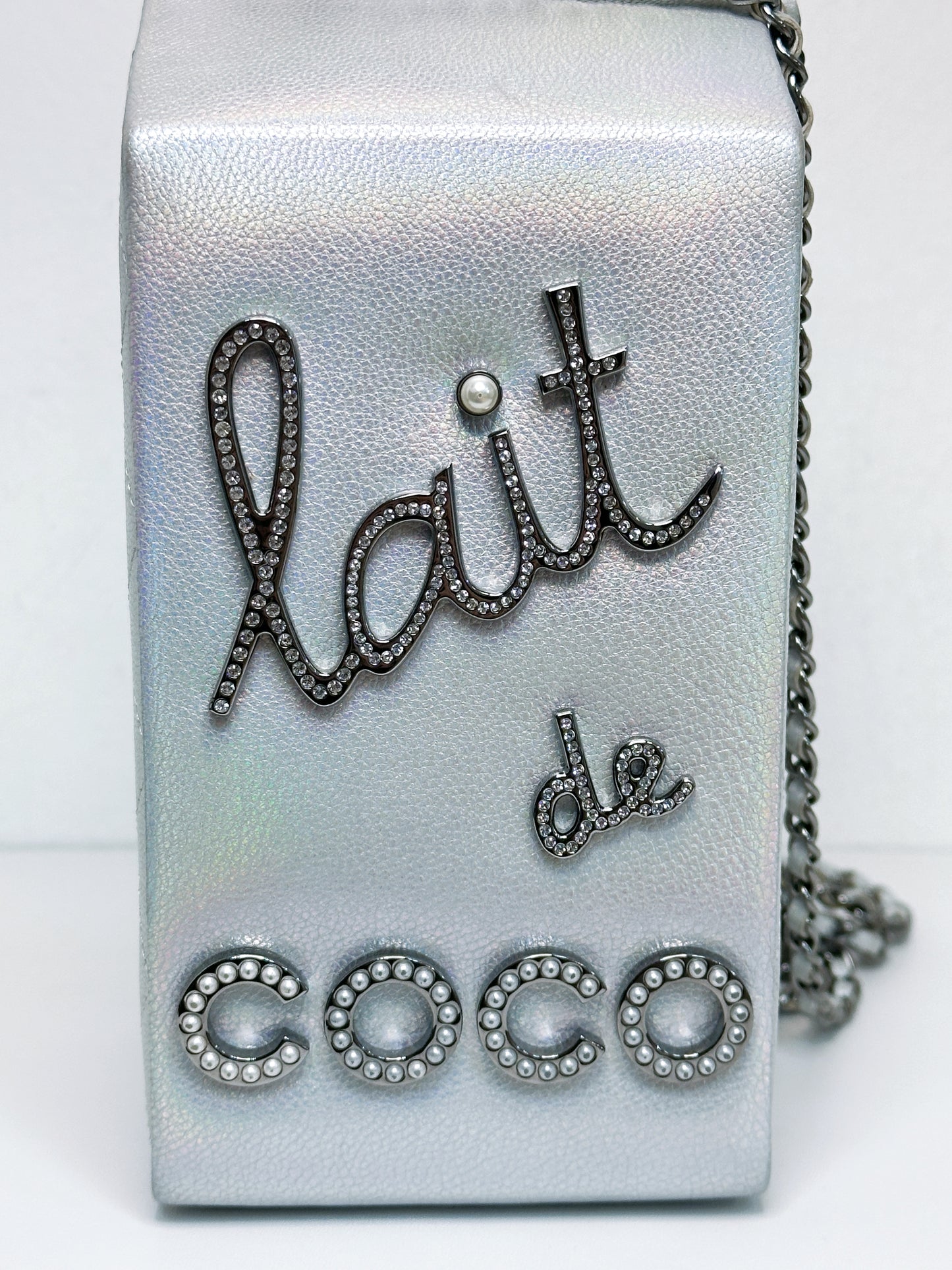 CHANEL RARE LIMITED EDITION LAIT DE COCO MILK CARTON BAG 2009 holo