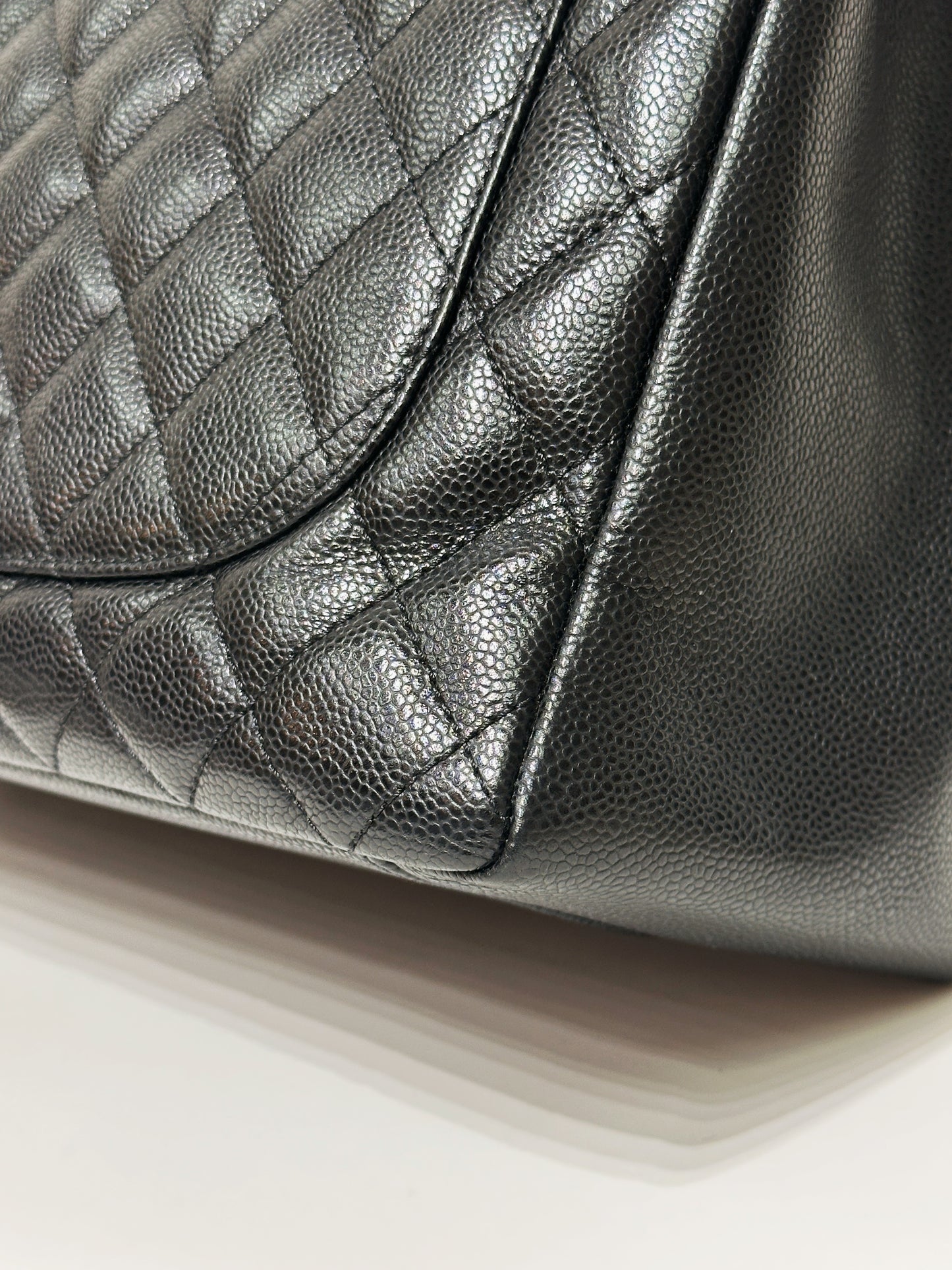 Chanel Caviar Grand Shopping Tote GST Black GHW 2021 holo card