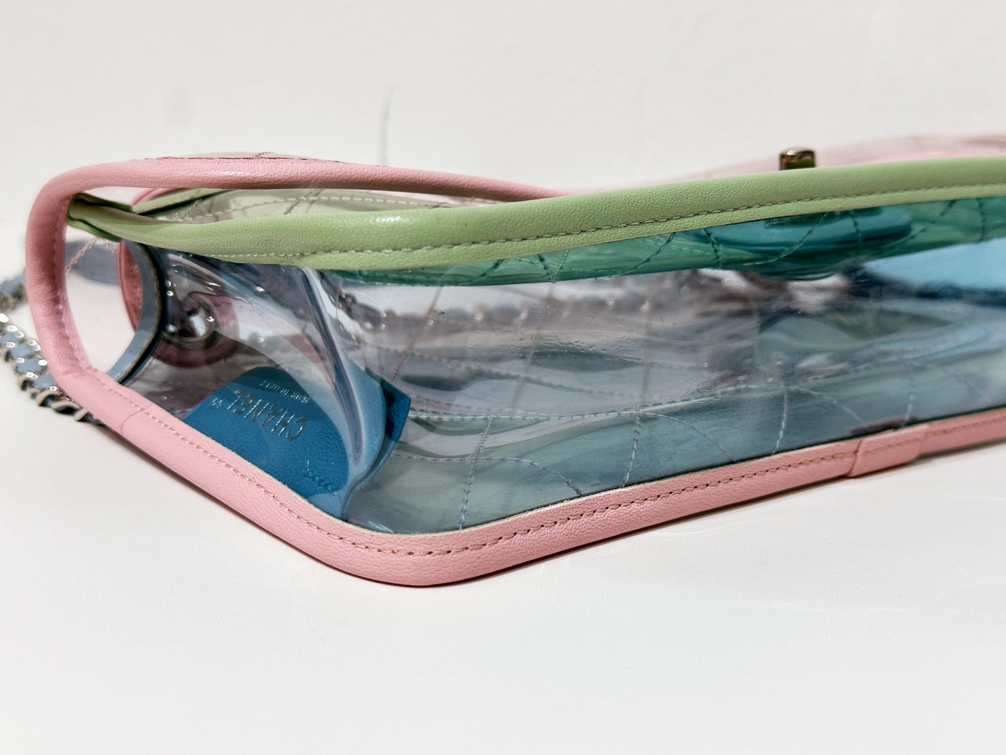 Chanel Coco Splash PVC Medium Flap Bag Pink/Green/Blue 25499 holo