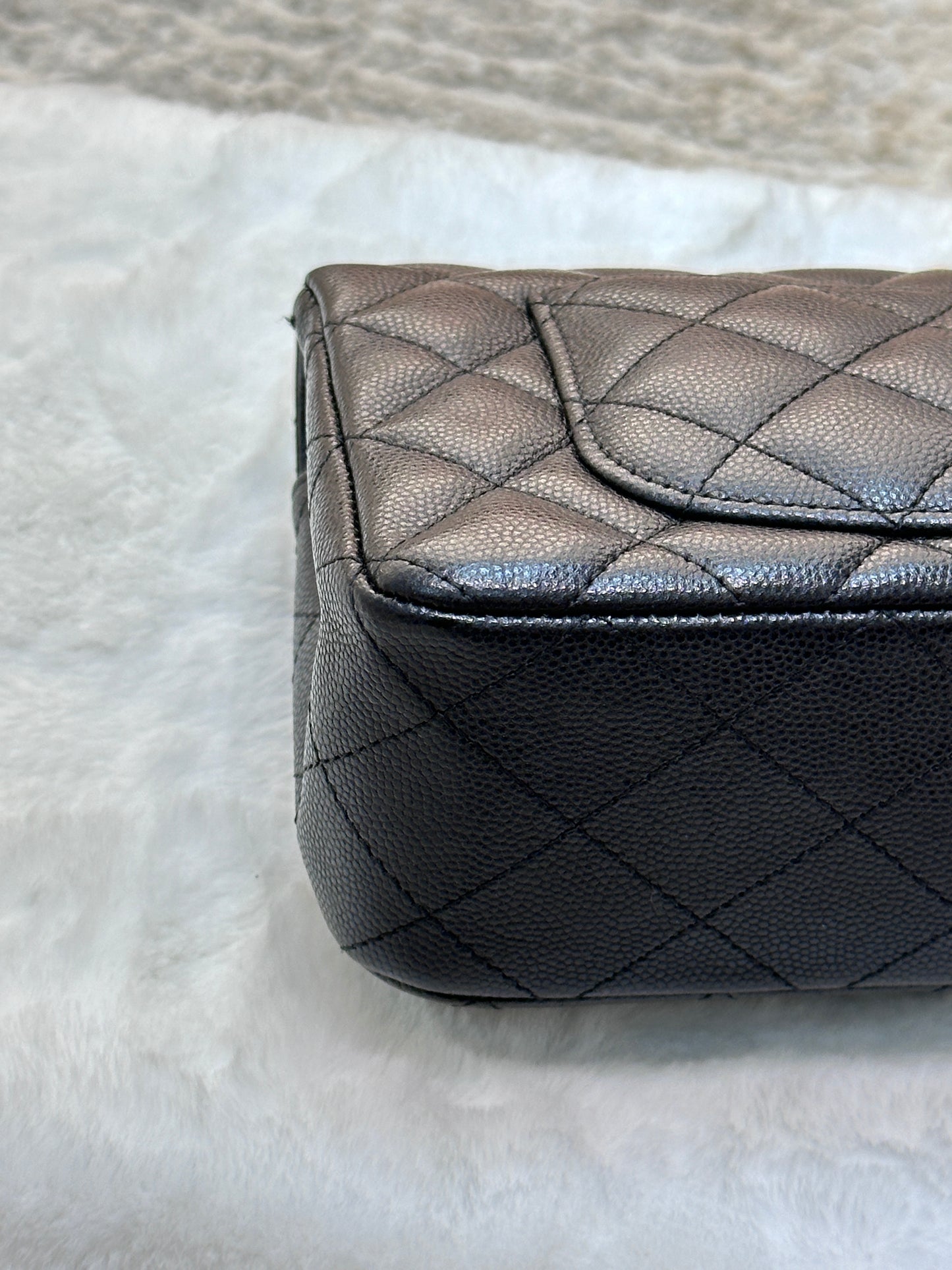 Chanel Mini Rectangular Classic Flap Black Bag GHW 17B