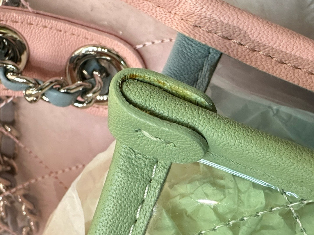 Chanel Mini Coco Splash PVC Flap Bag Pink/Green/Blue SHW