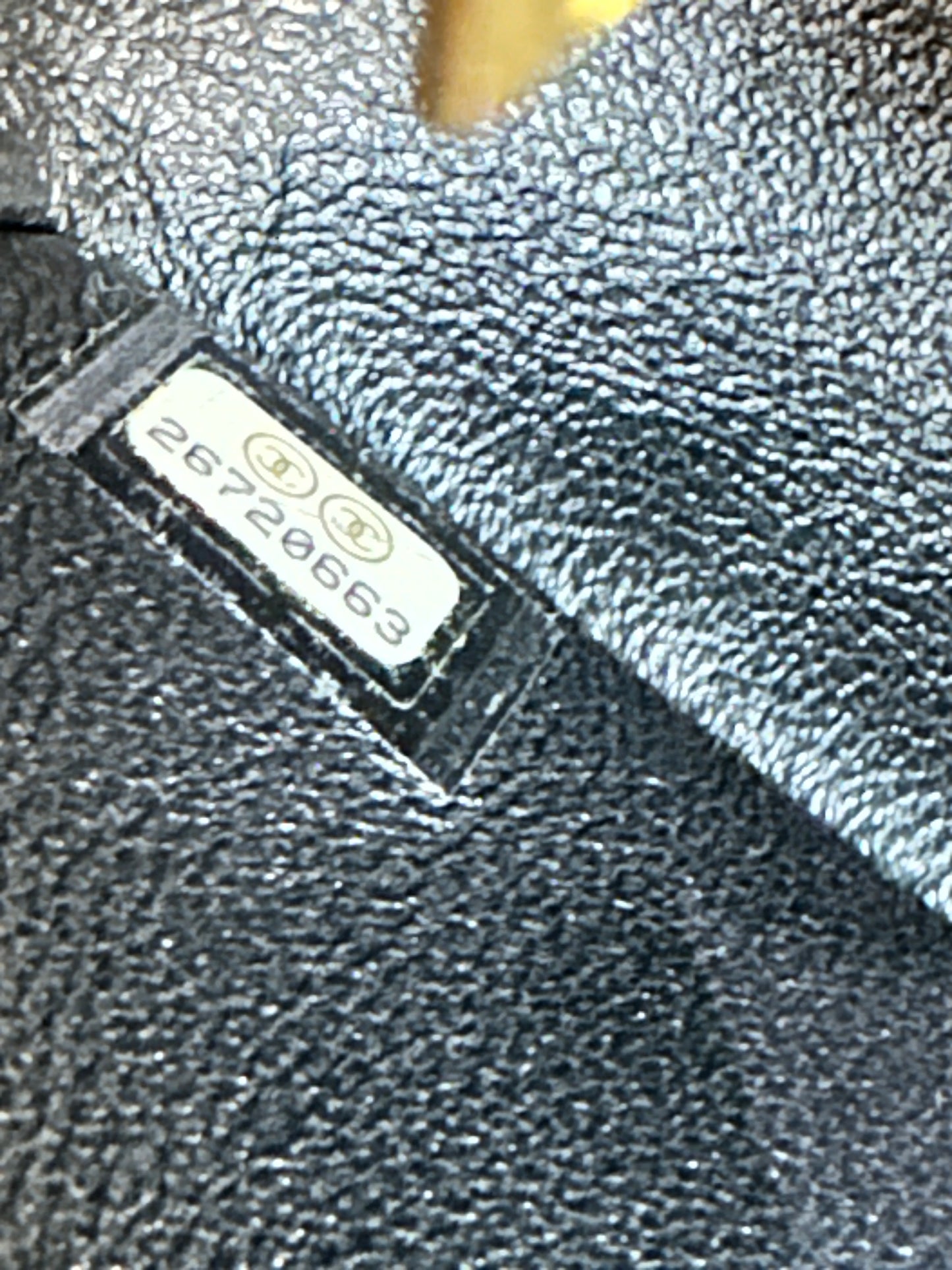 CHANEL Lambskin Quilted Studded Mini Rectangular Flap Black