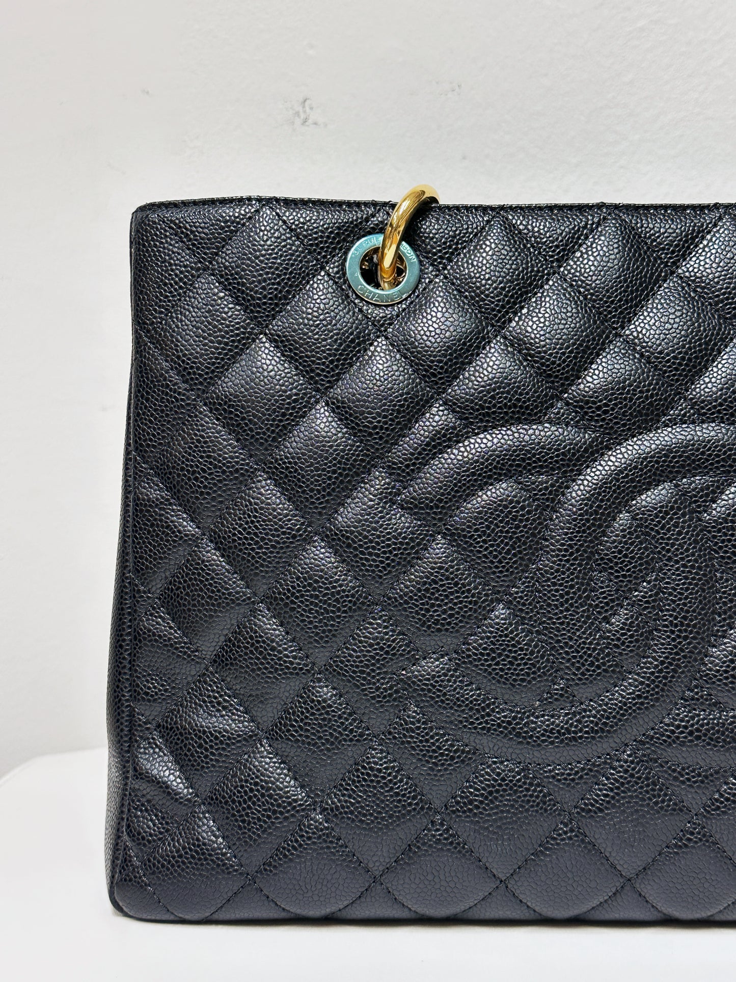 Chanel Caviar Grand Shopping Tote GST Black GHW 2021 holo card