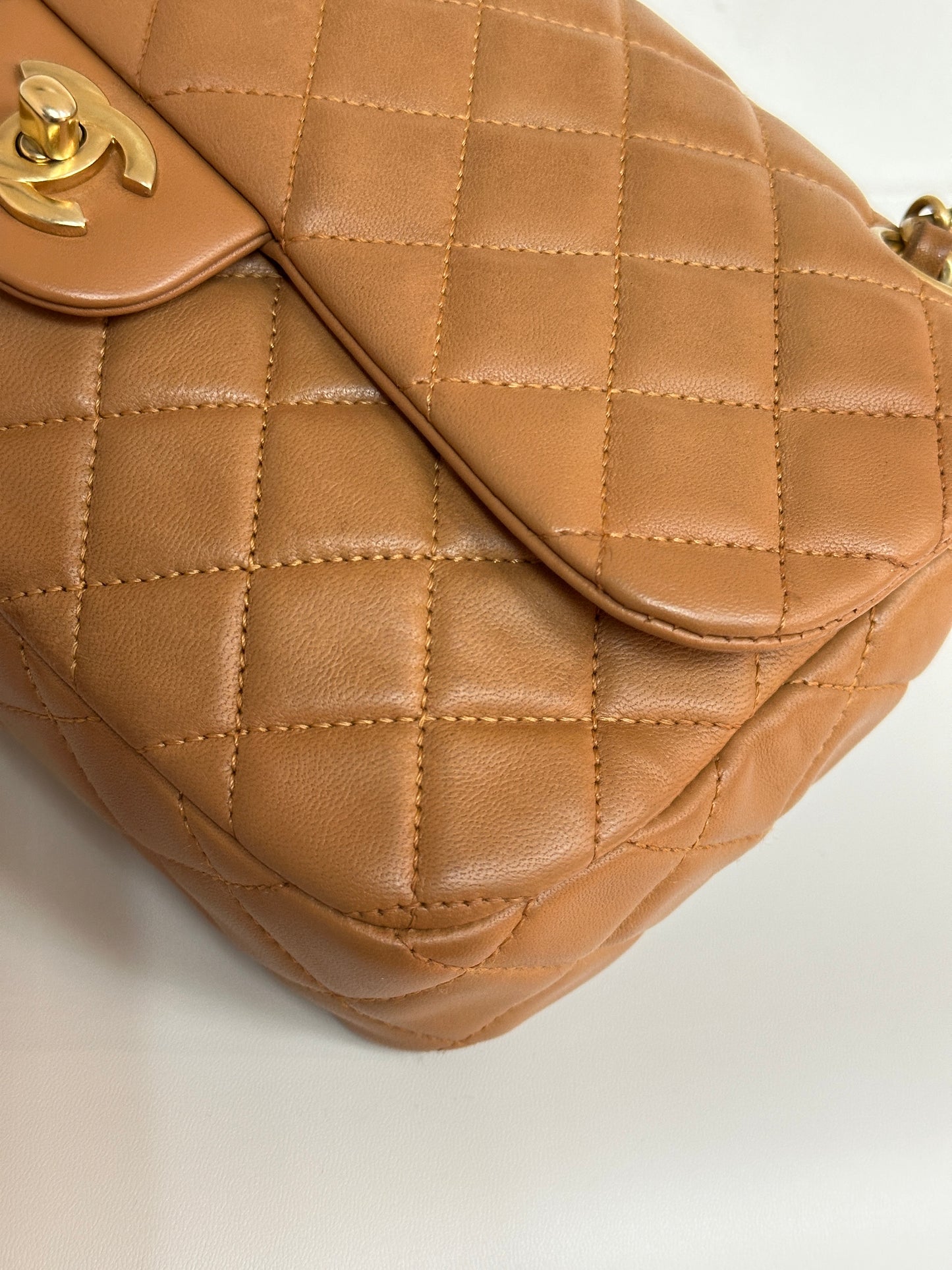 Chanel Lambskin Valentine Charms Small Flap Beige 1427 holo card