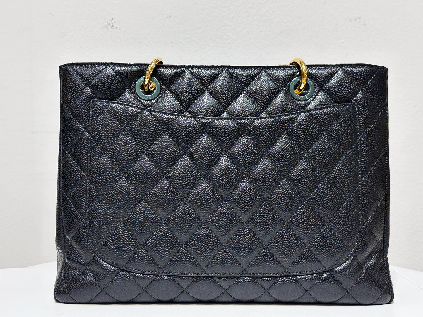 Chanel Caviar Grand Shopping Tote GST Black GHW 2021 holo card