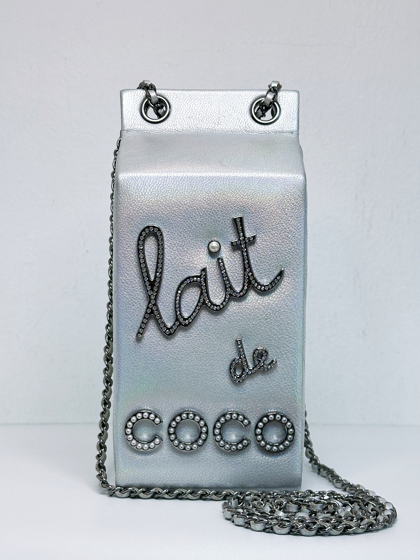 CHANEL RARE LIMITED EDITION LAIT DE COCO MILK CARTON BAG 2009 holo