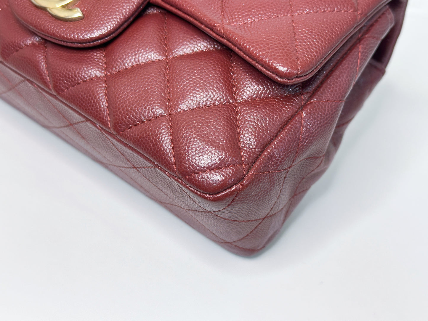 Chanel 18C Timeless Classic Mini Rectangular Flap Iridescent 2512 holo card