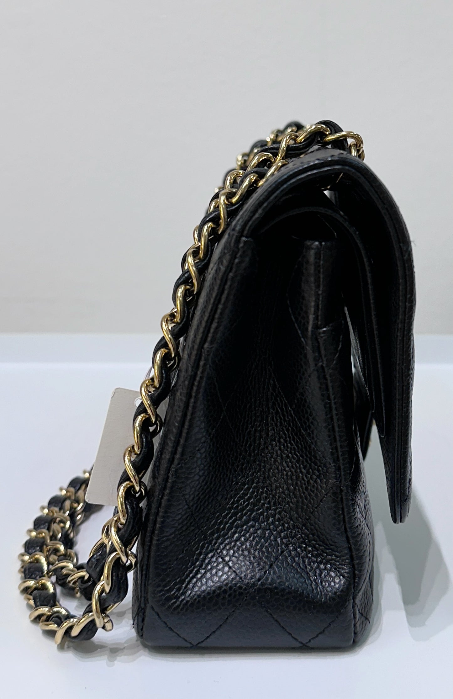 Chanel Medium Classic Flap Caviar Black Gold Hardware
