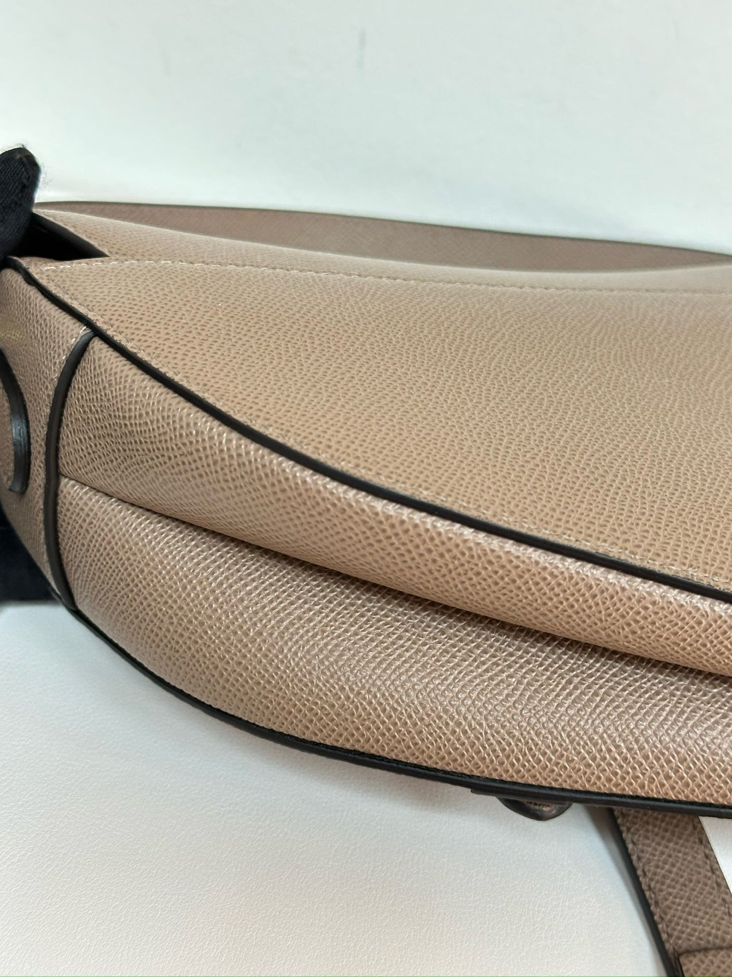 Christian Dior Saddle Bag With Strap Warm Taupe Grained Calfskin 2023 year