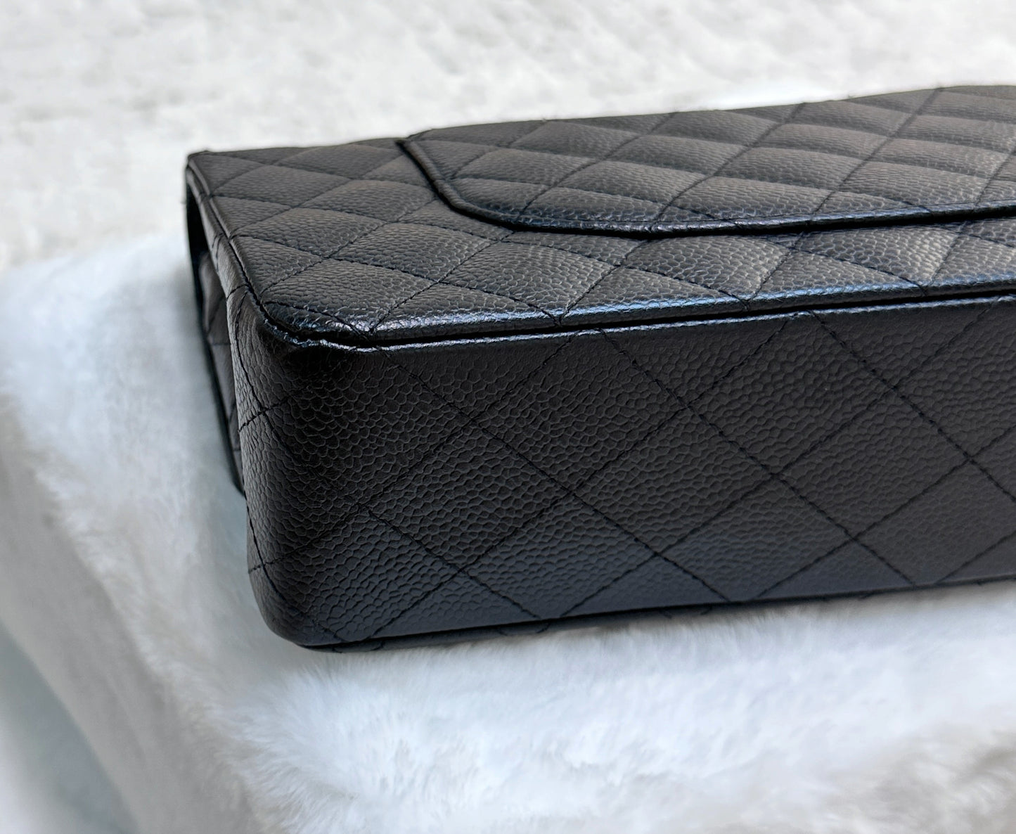 Chanel Medium Classic Flap Caviar Black Gold Hardware