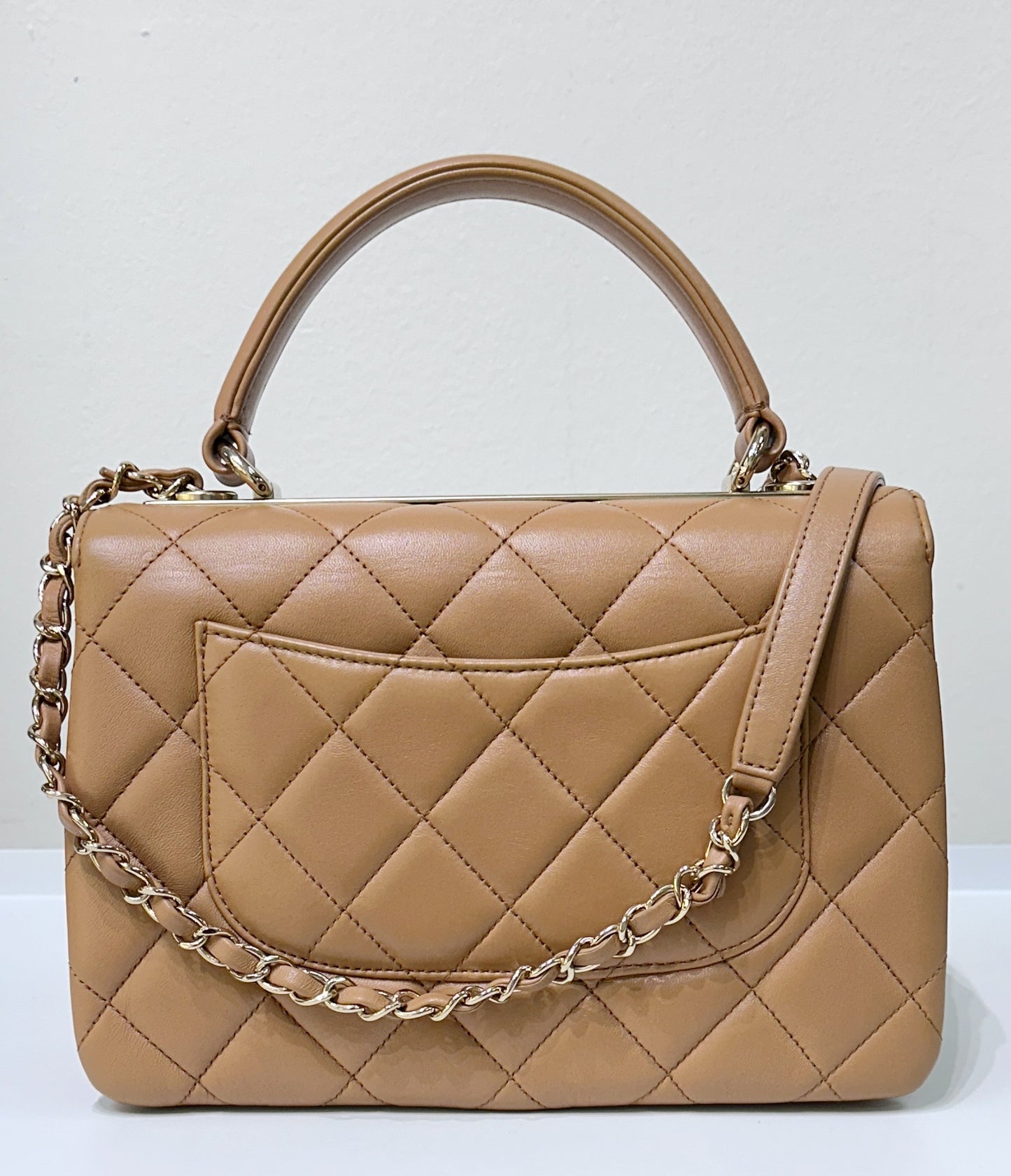 CHANEL Small Trendy CC Handle Flap Bag 19K Brown