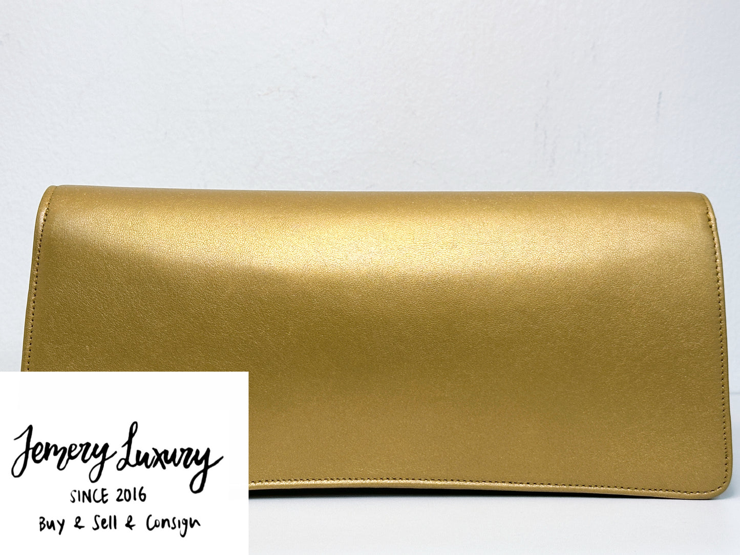 Chanel Lambskin Evening In Egypt Clutch Gold 2815 holo card