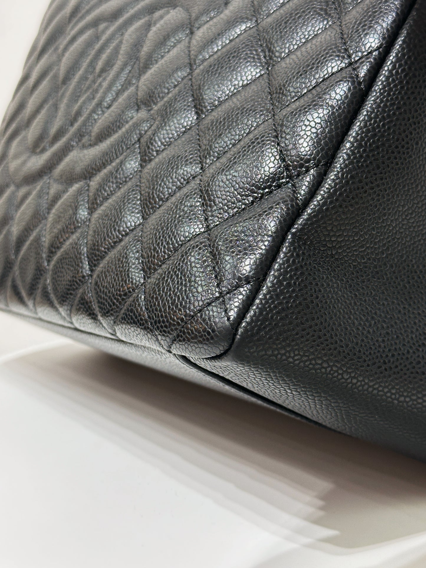 Chanel Caviar Grand Shopping Tote GST Black GHW 2021 holo card