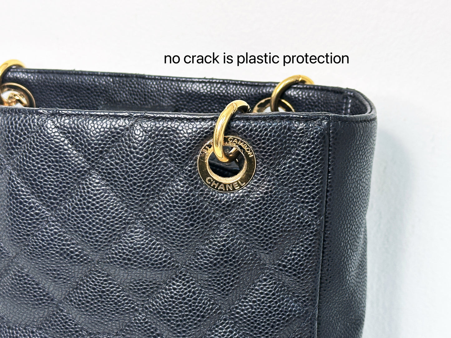 Chanel Caviar Quilted Petit Shopping Tote PST Black 1506 holo card