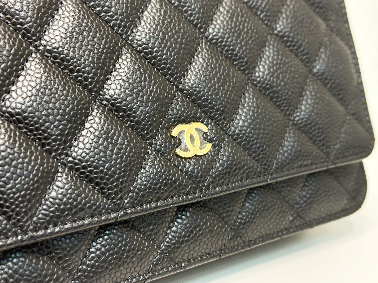 Chanel Classic Wallet on Chain Caviar Black GHW TJ8P microchip