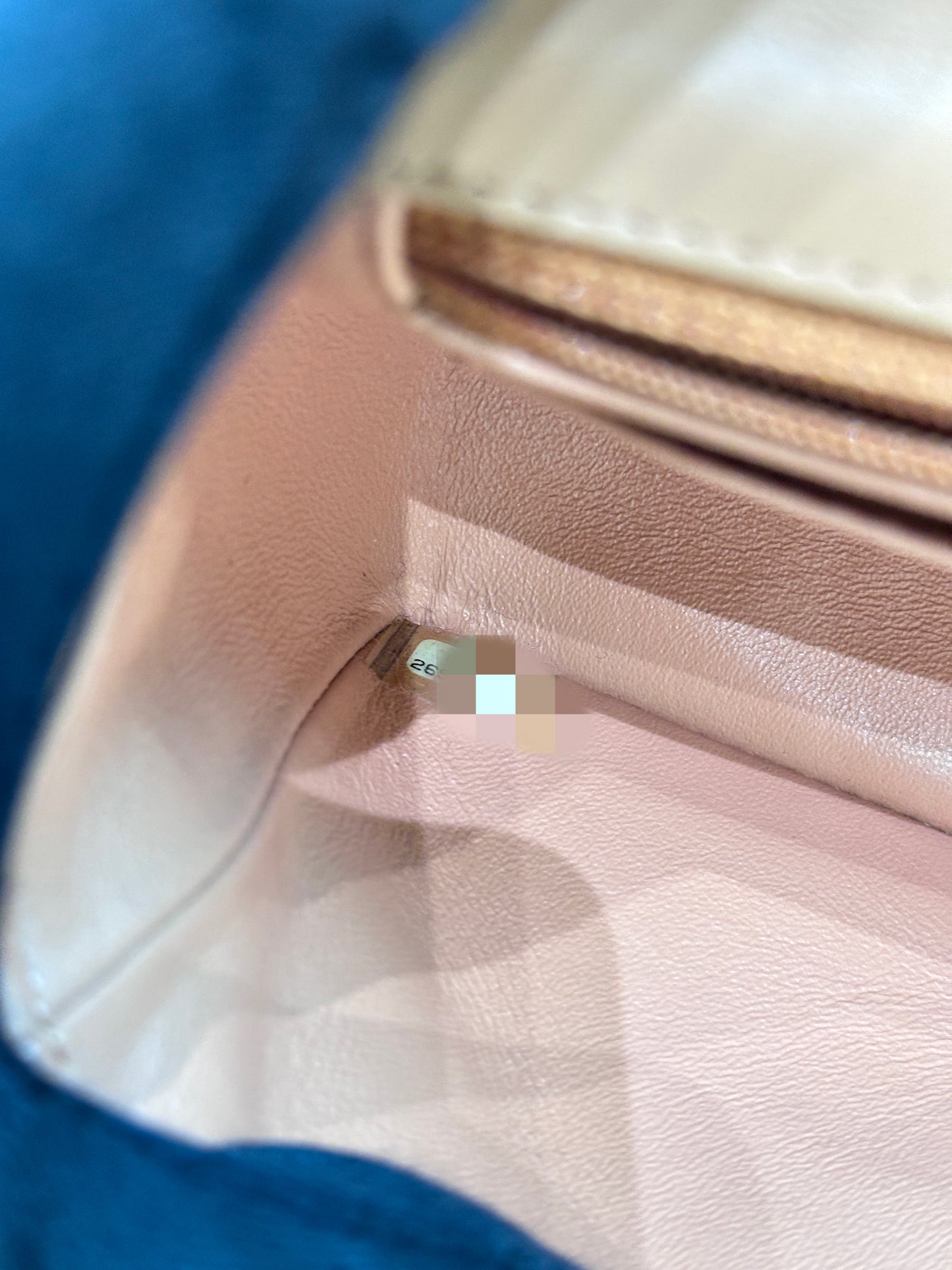 Authentic Chanel 2018 Blush Beige Mini Flap Bag with Lucky Charms Stud Embellishment