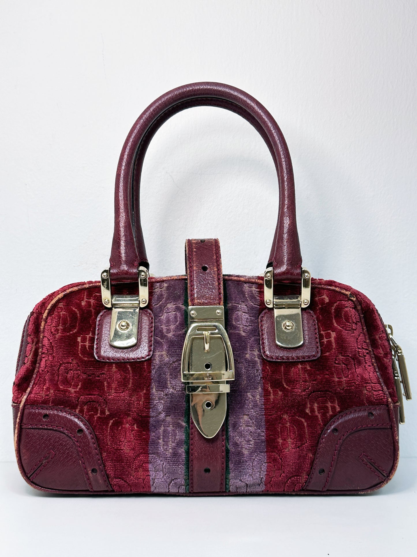Gucci Borse in Velluto Bordeaux Burgundy HandBag 145