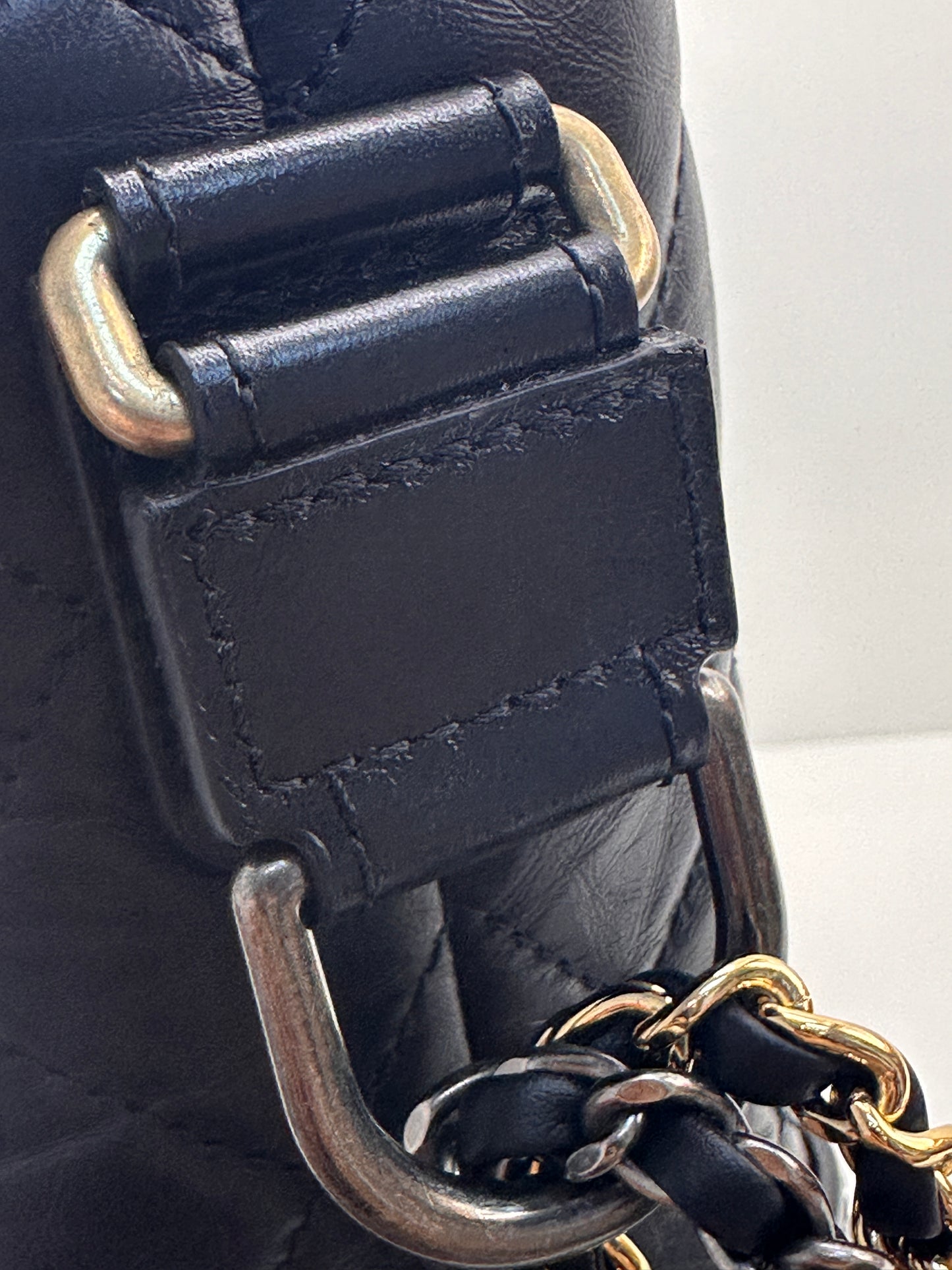 Chanel Quilted Medium Gabrielle Hobo Black Aged Calfskin Mixed Hardware