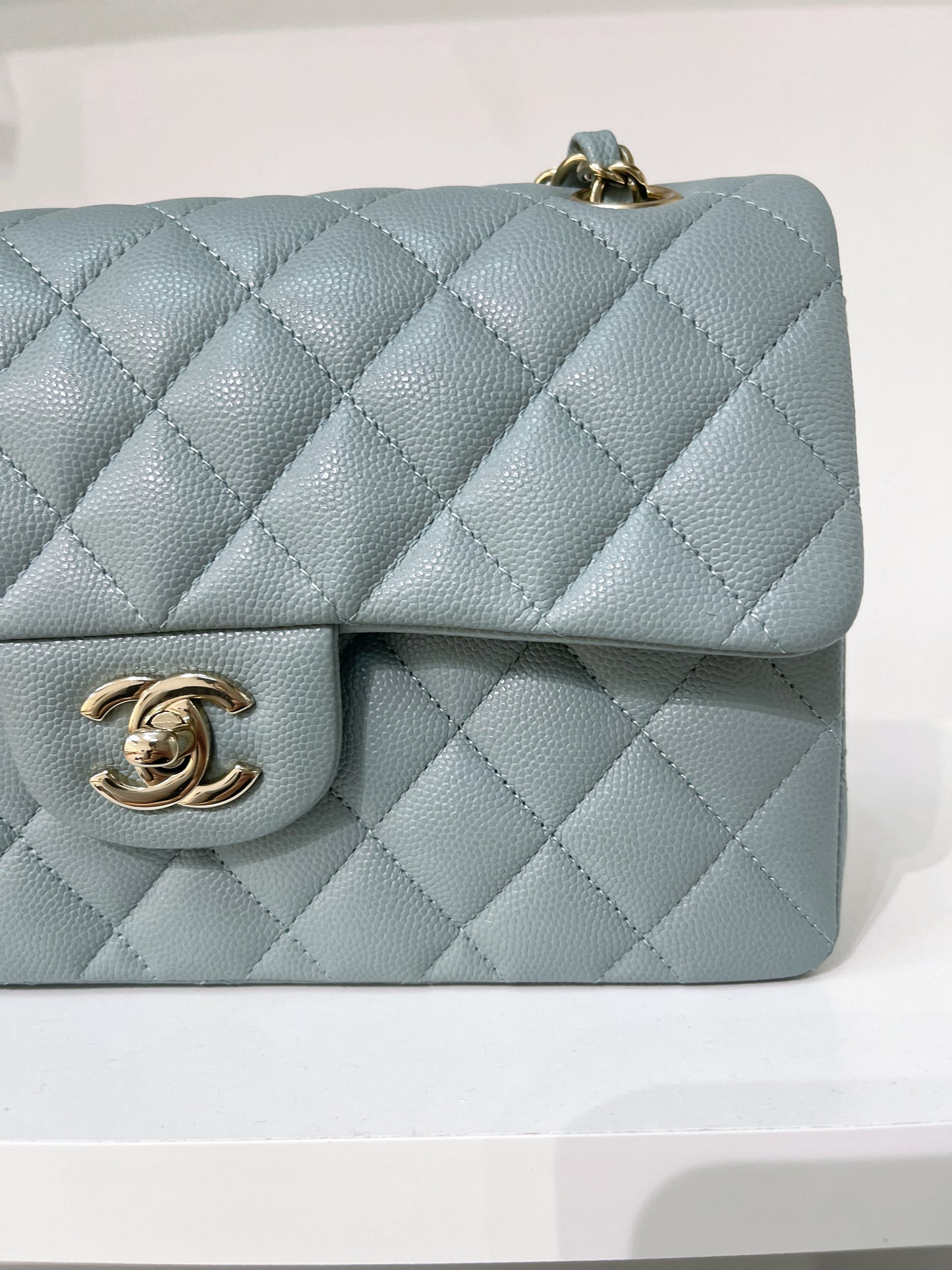 Chanel Grained Calfskin 23C Small Classic Handbag