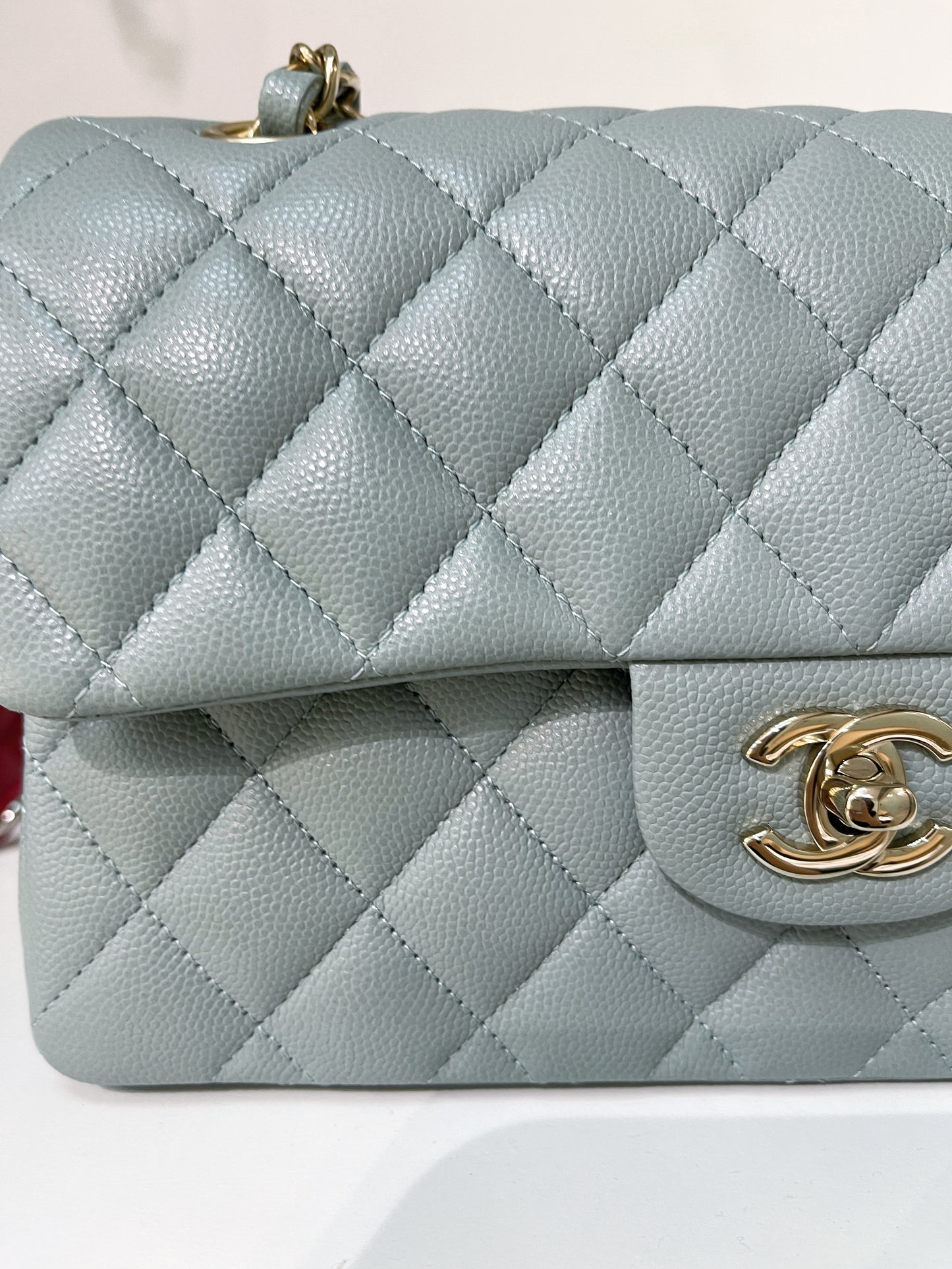 Chanel Grained Calfskin 23C Small Classic Handbag