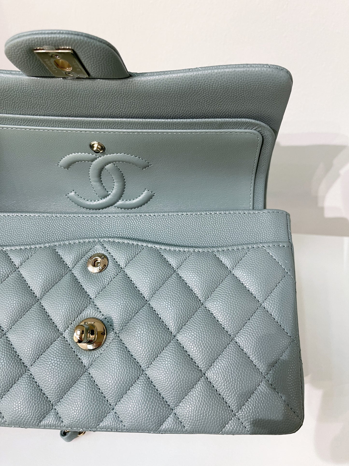 Chanel Grained Calfskin 23C Small Classic Handbag