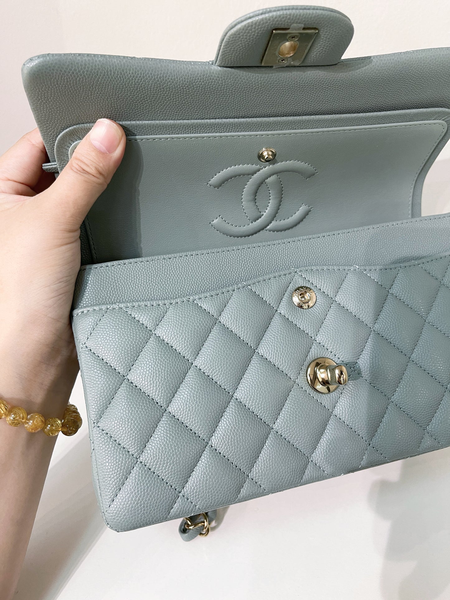 Chanel Grained Calfskin 23C Small Classic Handbag