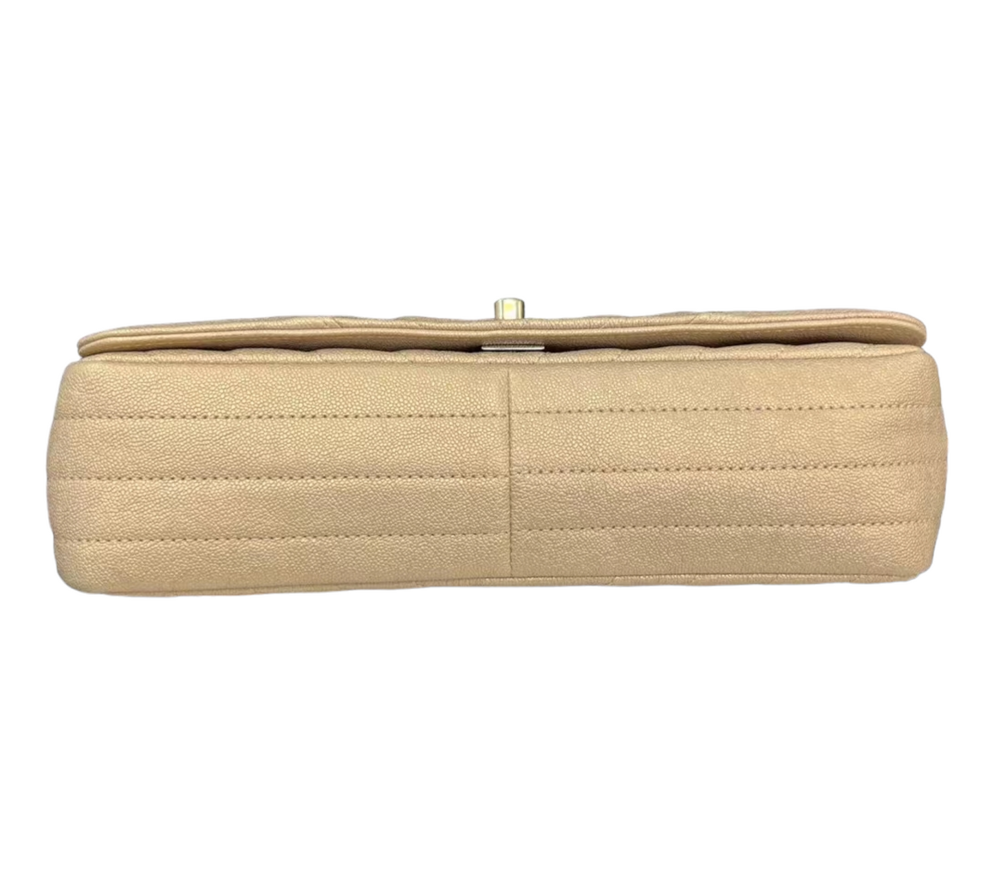 Chanel gold chevron flap bag Golden
