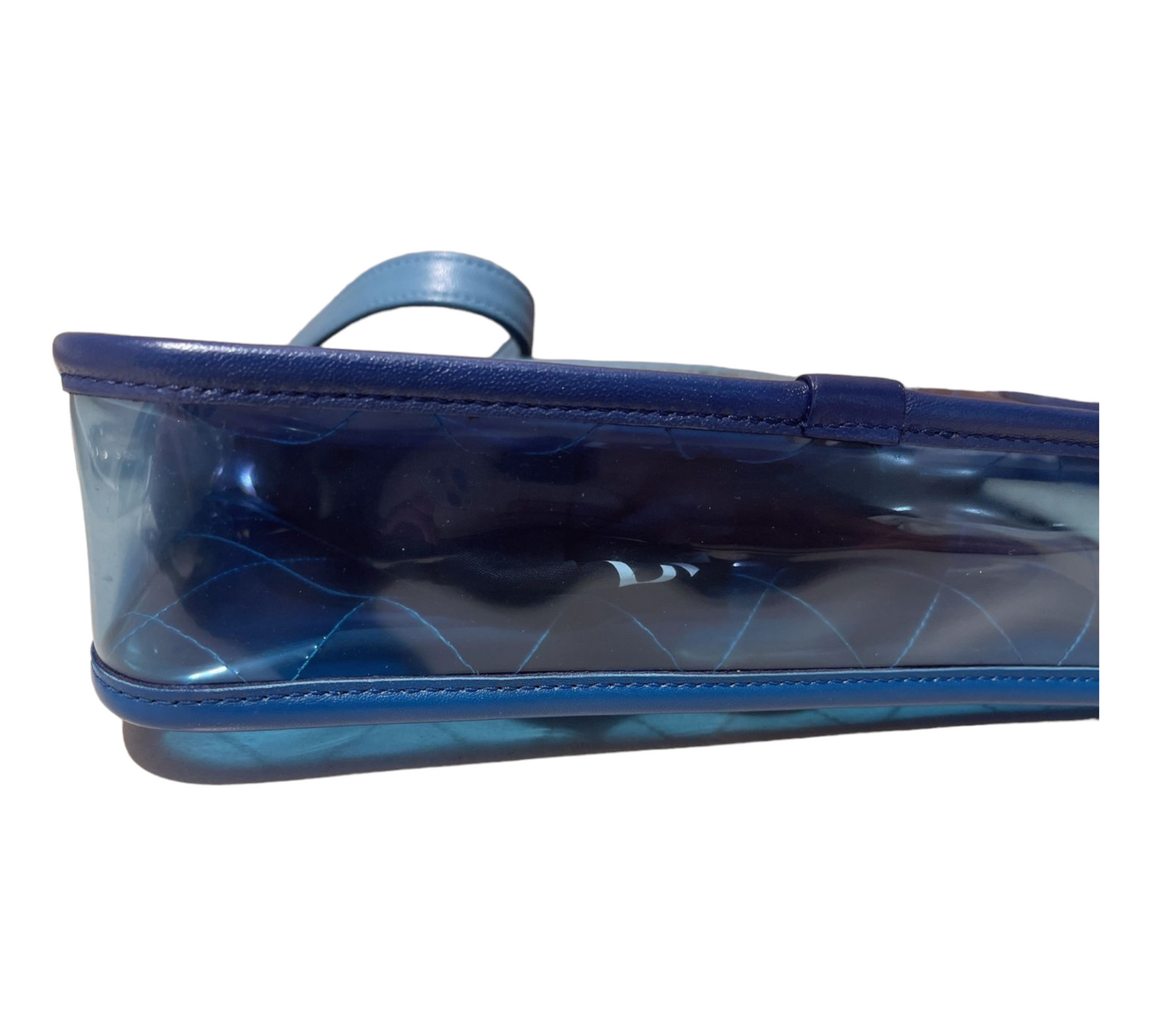 Chanel Two Tone Blue Quilted PVC and Leather Medium Coco Splash Flap Bag