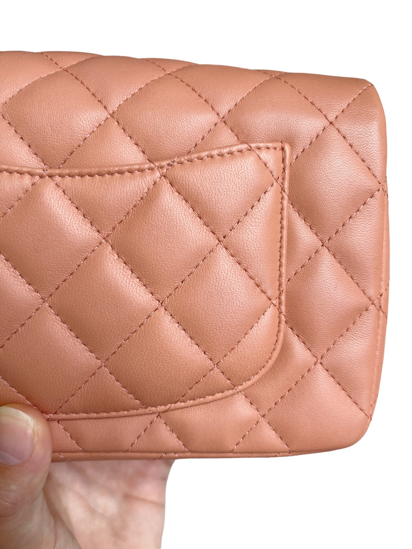 Chanel 18C Mini Rectangular Dark Beige