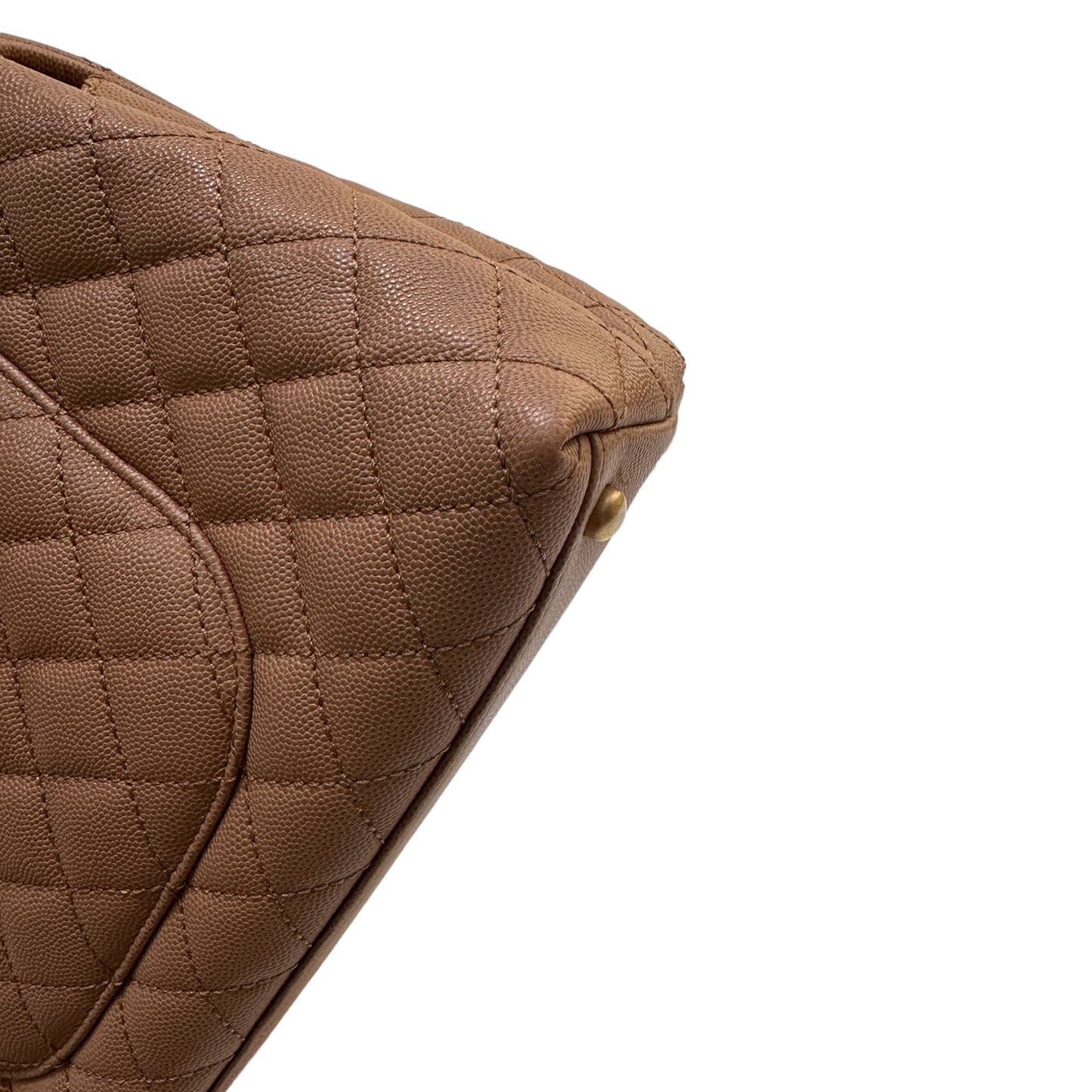 Chanel CoCo Handle Medium Caramel Brown Grained Calfskin with Gold Hardware