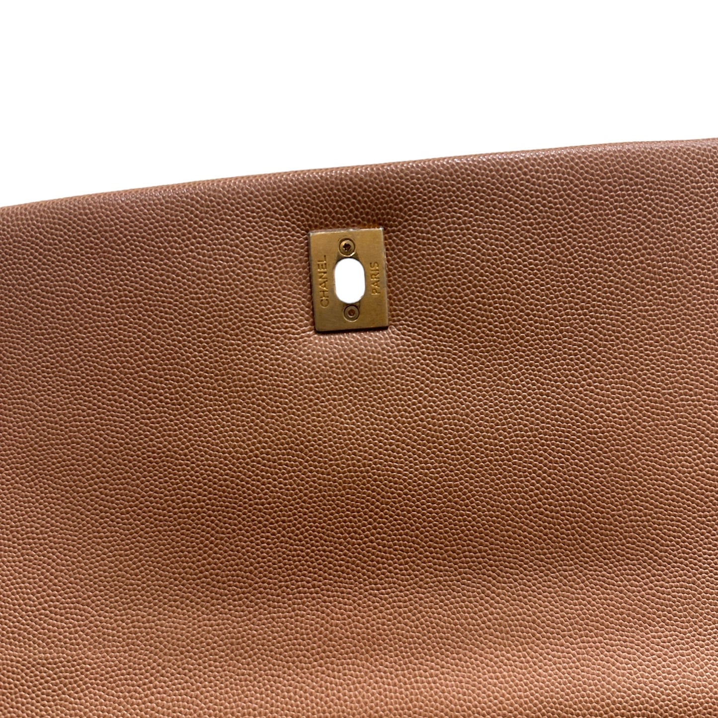 Chanel CoCo Handle Medium Caramel Brown Grained Calfskin with Gold Hardware