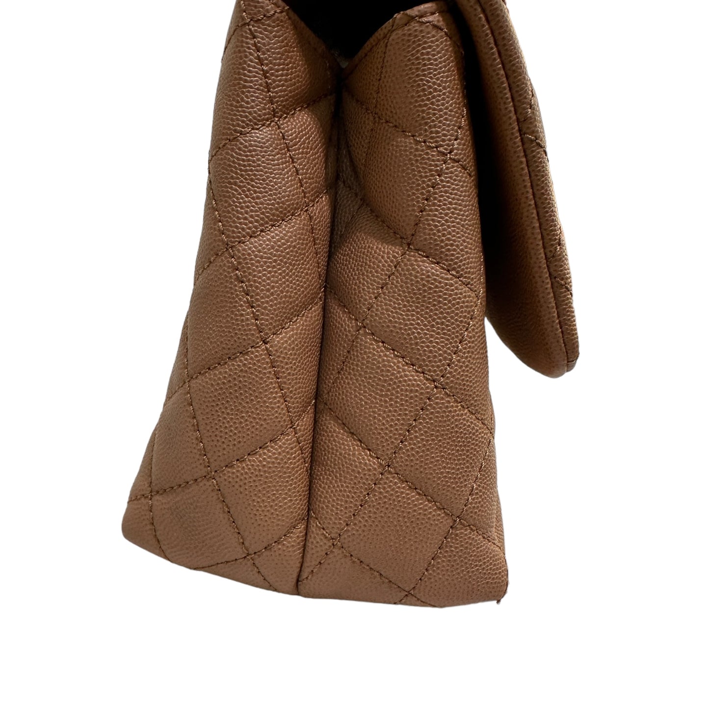 Chanel CoCo Handle Medium Caramel Brown Grained Calfskin with Gold Hardware