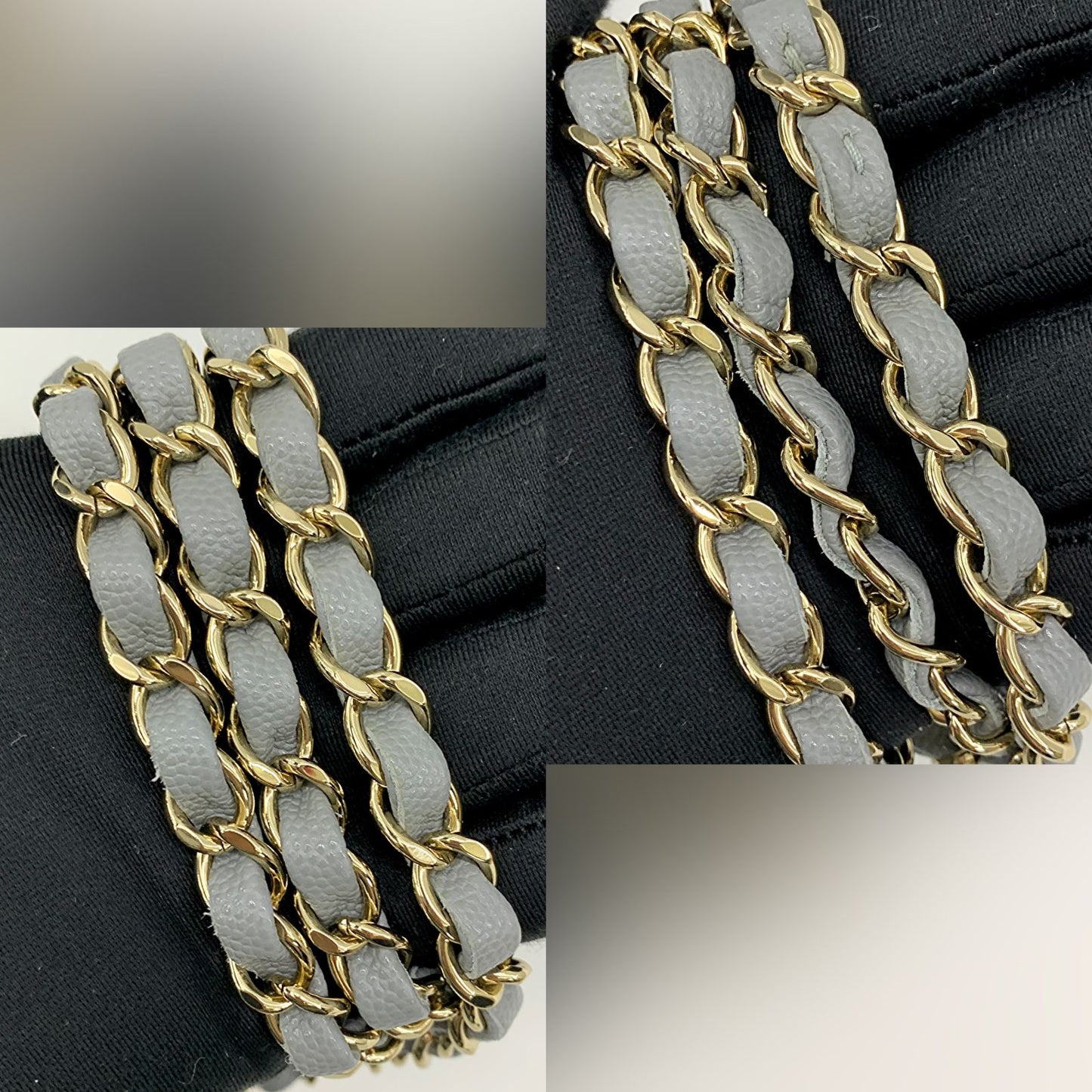 Chanel Classic Small S/M Quilted Flap Grey Caviar Gold Hardware 20C